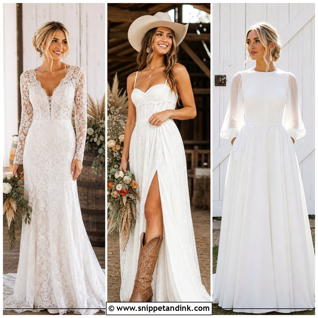 20 Simple Country Wedding Dresses for Rustic, Romantic Brides