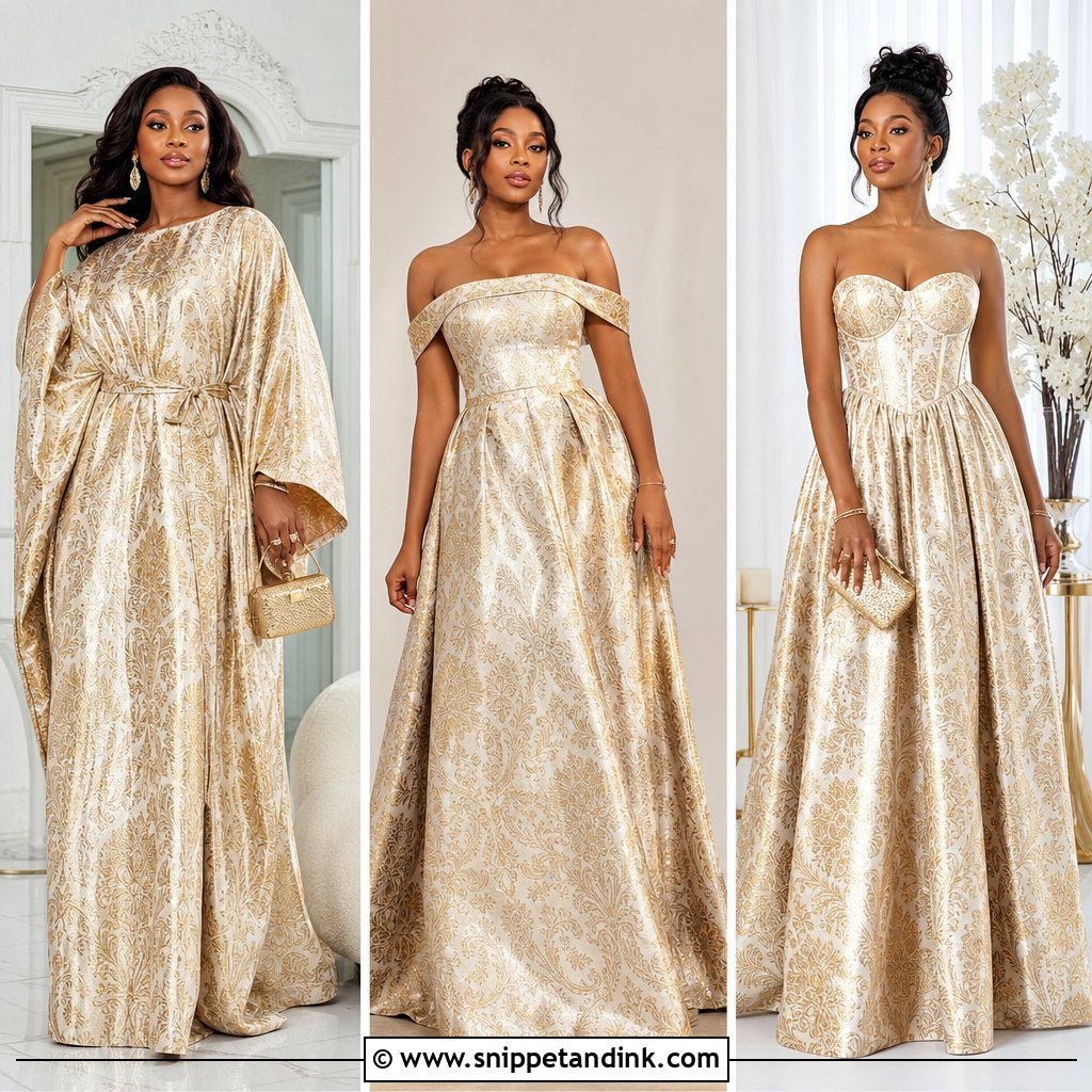 20 Simple Damask Gown Style Ideas for Elegant Statement Looks