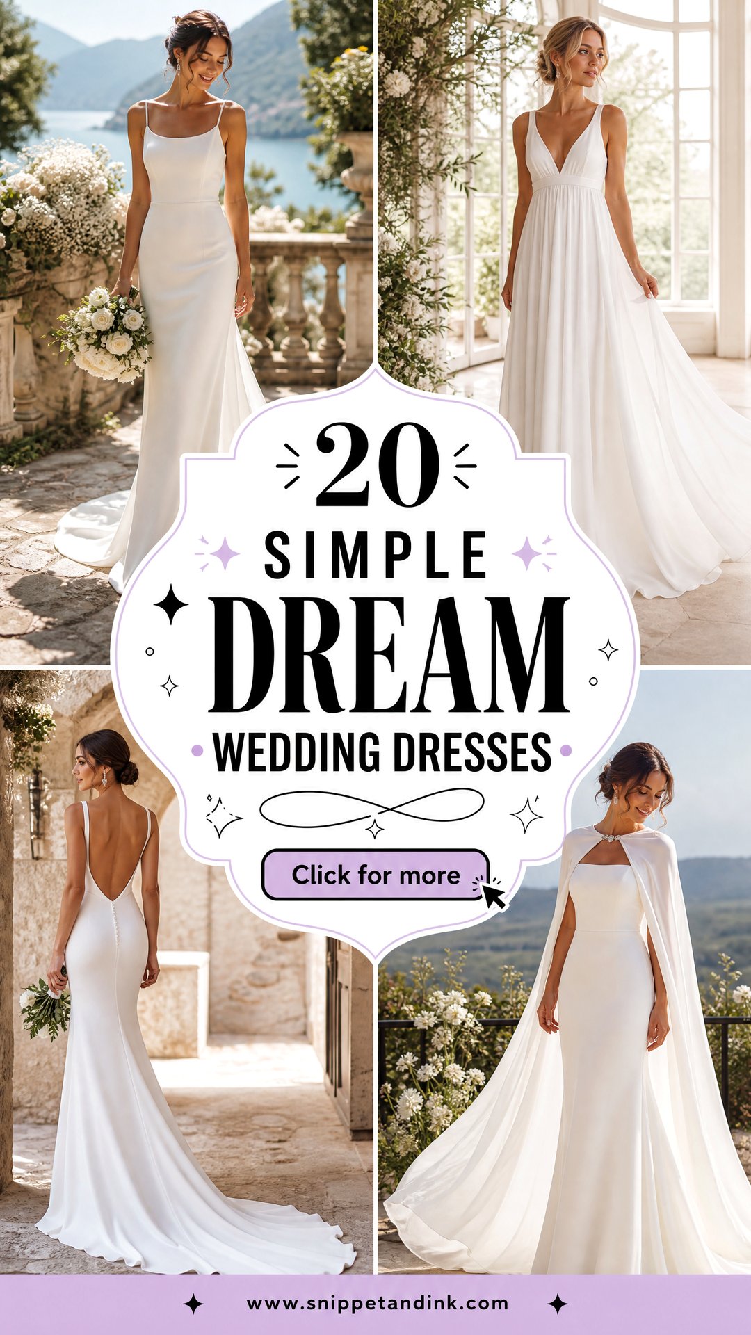 20 Simple Dream Wedding Dresses to Inspire Your Perfect Day - 20 Simple Dream Wedding Dresses to Inspire Your Perfect Day