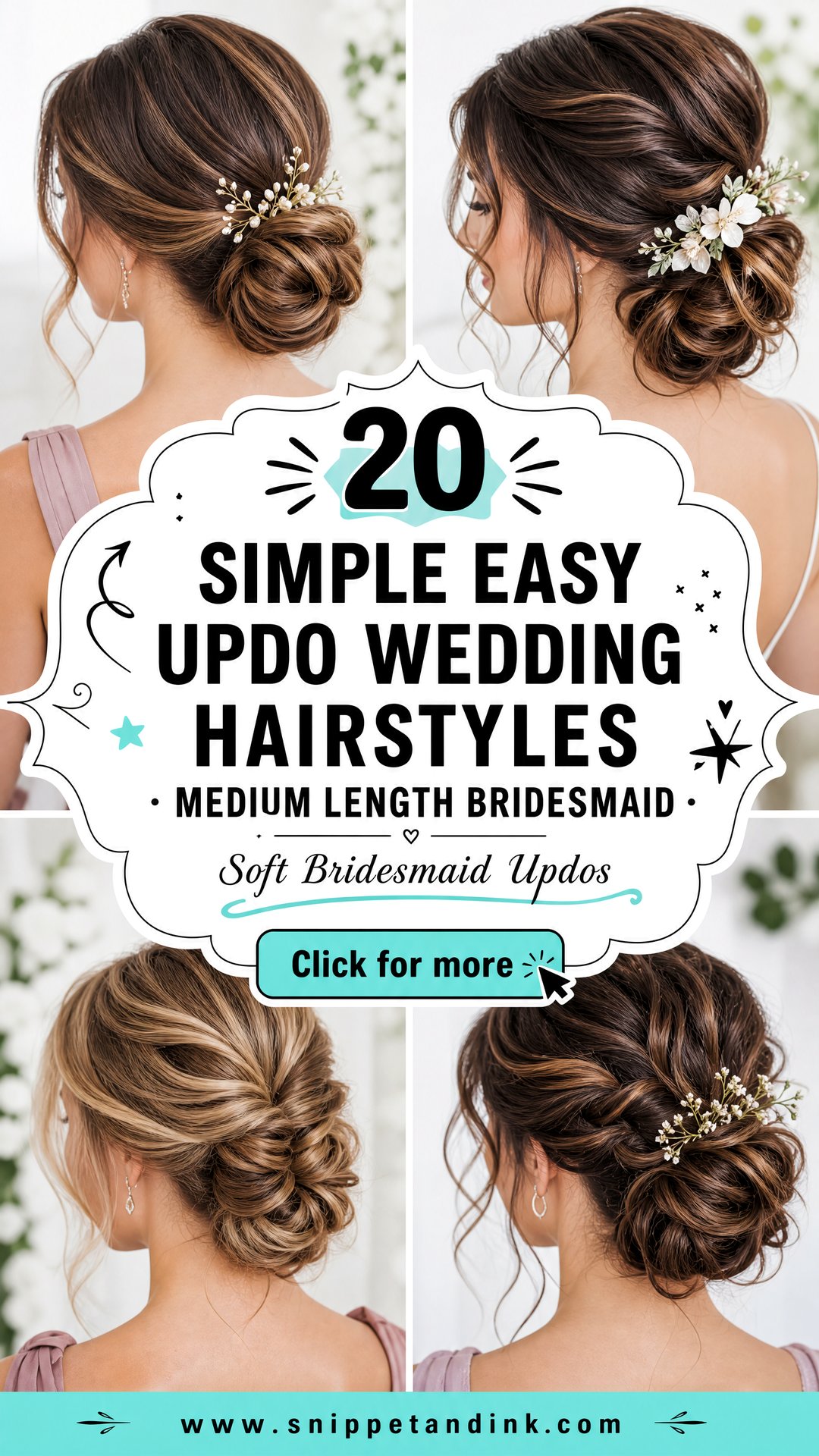 20 Simple Easy Updo Wedding Hairstyles Medium Length Bridesmaid - 20 Simple Easy Updo Wedding Hairstyles Medium Length Bridesmaid