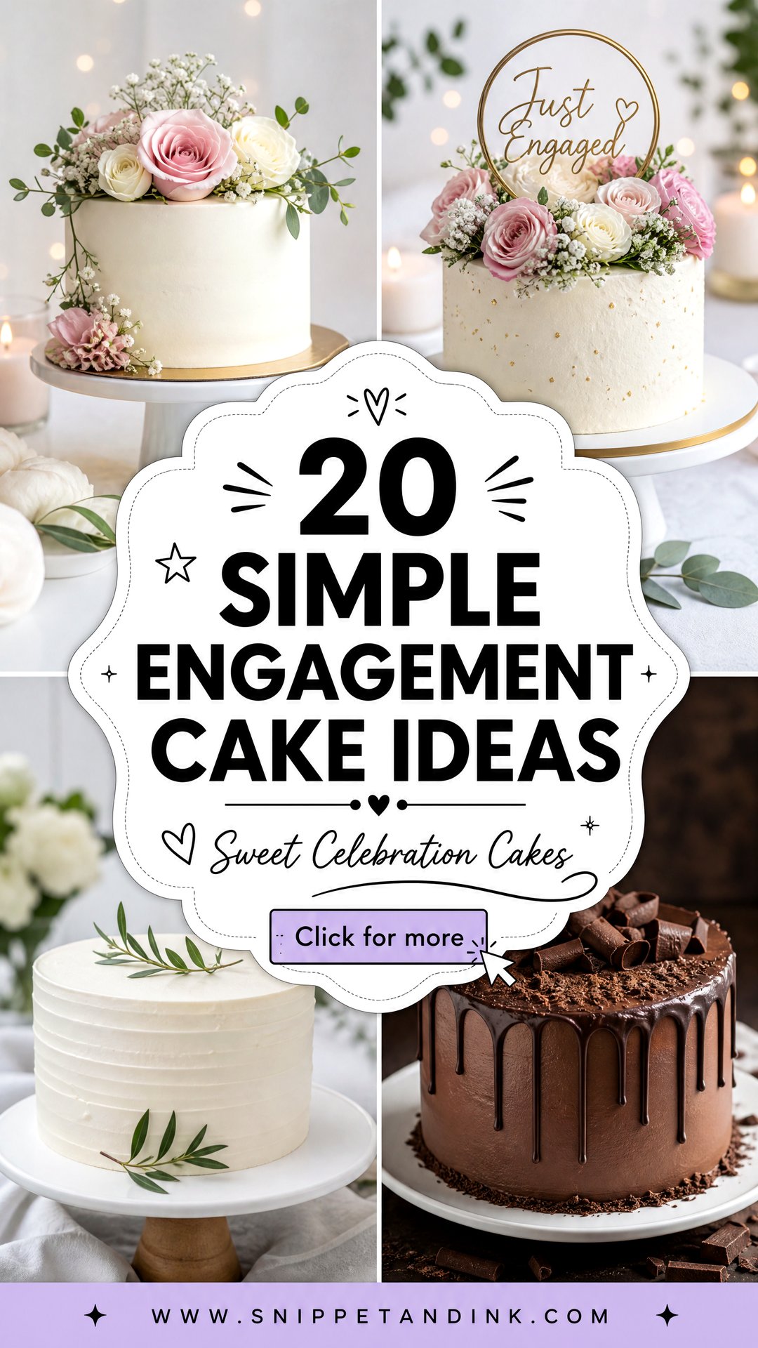 20 Simple Engagement Cake Ideas for Sweet Celebrations - 20 Simple Engagement Cake Ideas for Sweet Celebrations