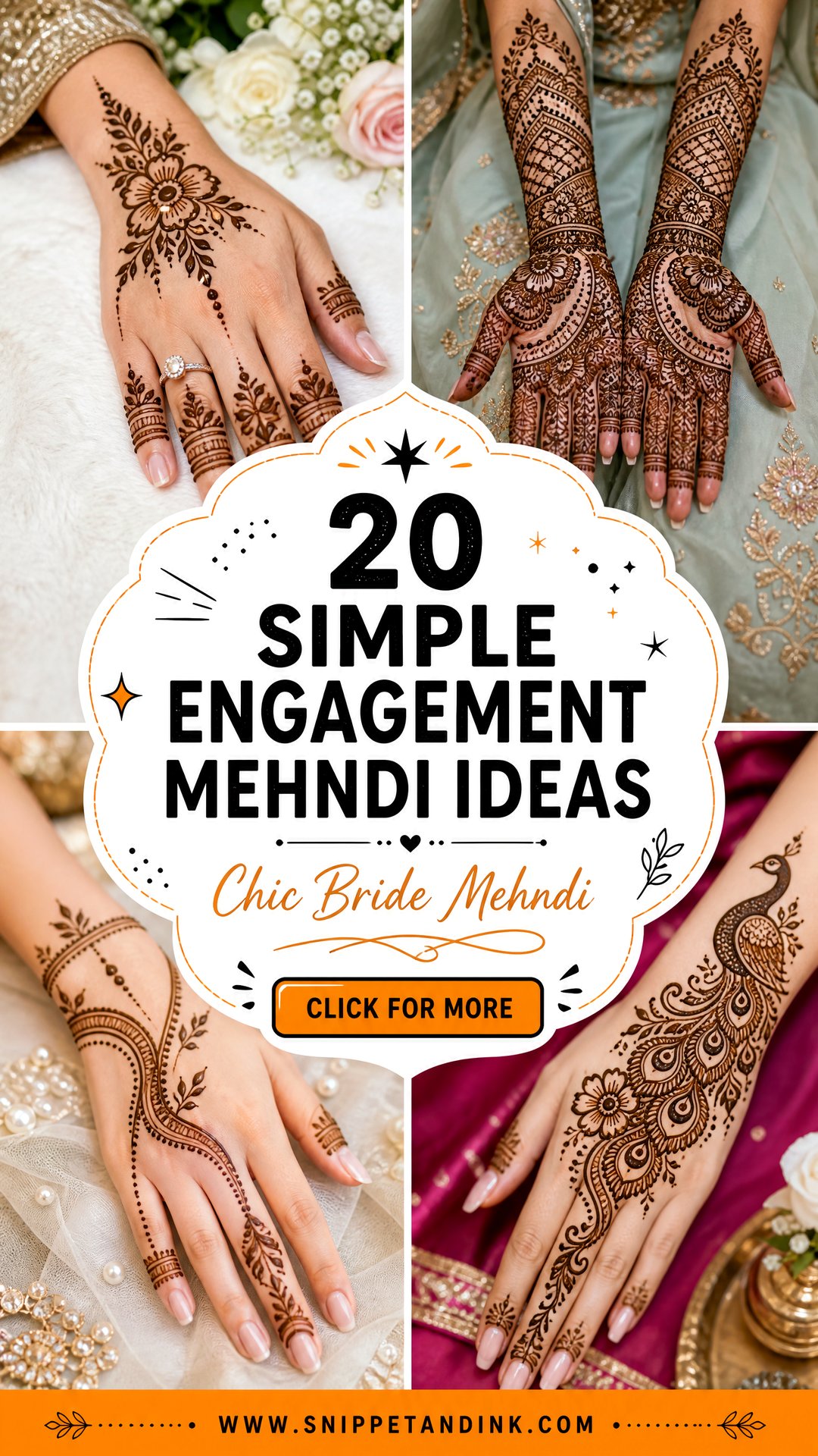 20 Simple Engagement Mehndi Ideas for Chic Brides-to-Be - 20 Simple Engagement Mehndi Ideas for Chic Brides-to-Be