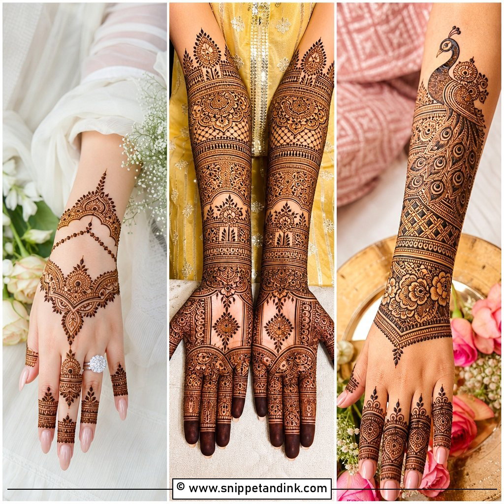 20 Simple Engagement Mehndi Ideas for Chic Brides-to-Be