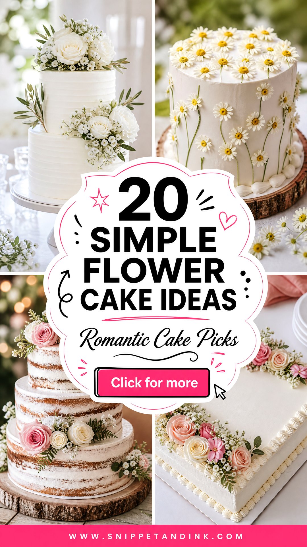 20 Simple Flower Cake Ideas for Wedding Romantic Picks - 20 Simple Flower Cake Ideas for Wedding: Romantic Picks