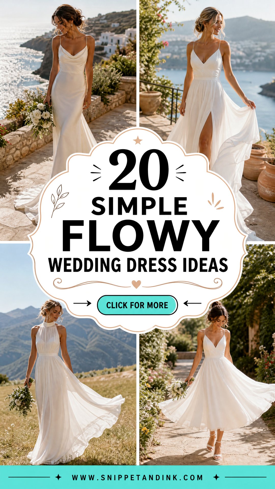 20 Simple Flowy Wedding Dress Ideas for Breezy Romance - 20 Simple Flowy Wedding Dress Ideas for Breezy Romance