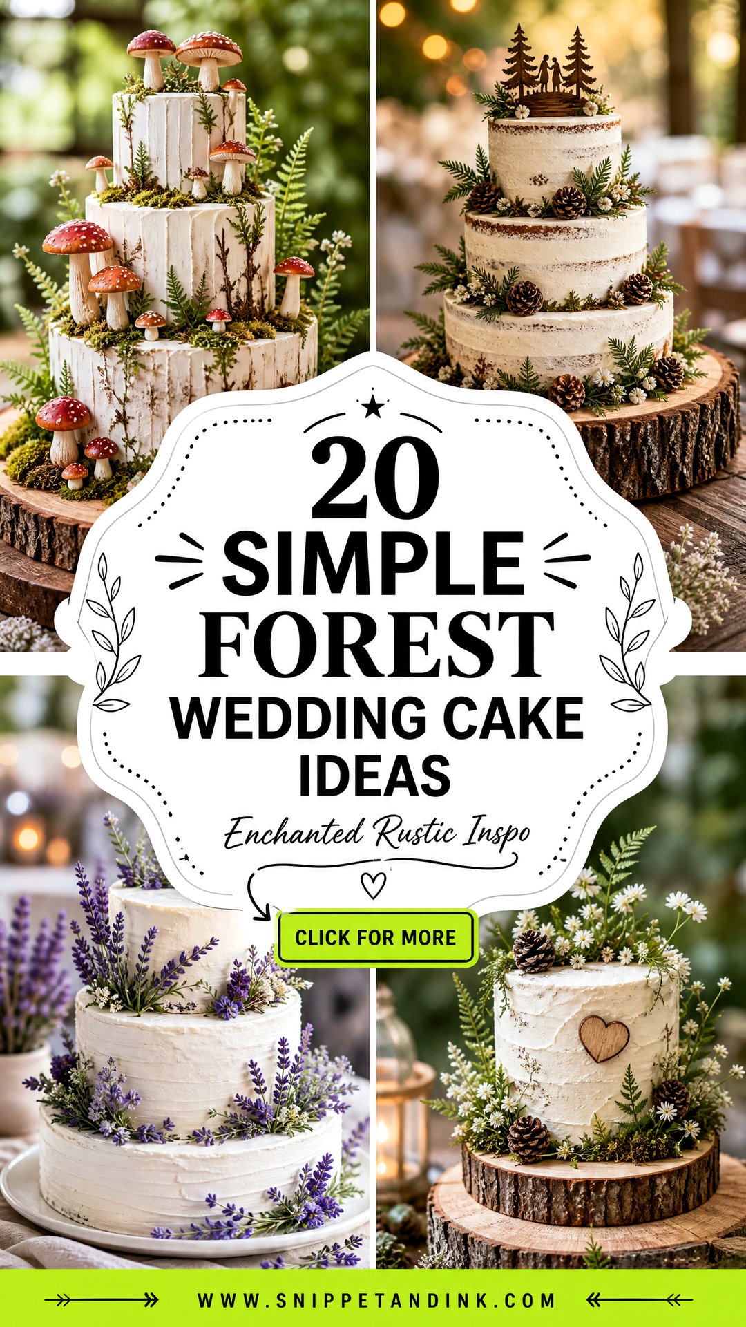 20 Simple Forest Wedding Cake Ideas Enchanted Rustic Inspo - 20 Simple Forest Wedding Cake Ideas: Enchanted Rustic Inspo
