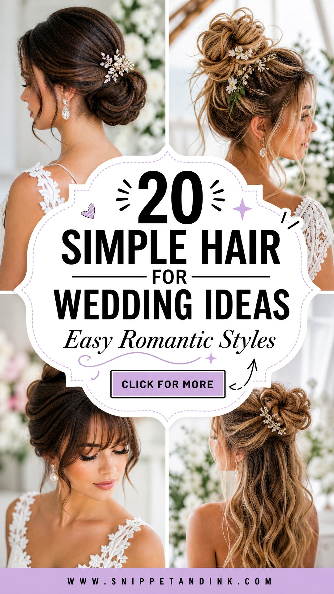 20 Simple Hair for Wedding Ideas Easy Romantic Styles to Try - 20 Simple Hair for Wedding Ideas: Easy Romantic Styles to Try