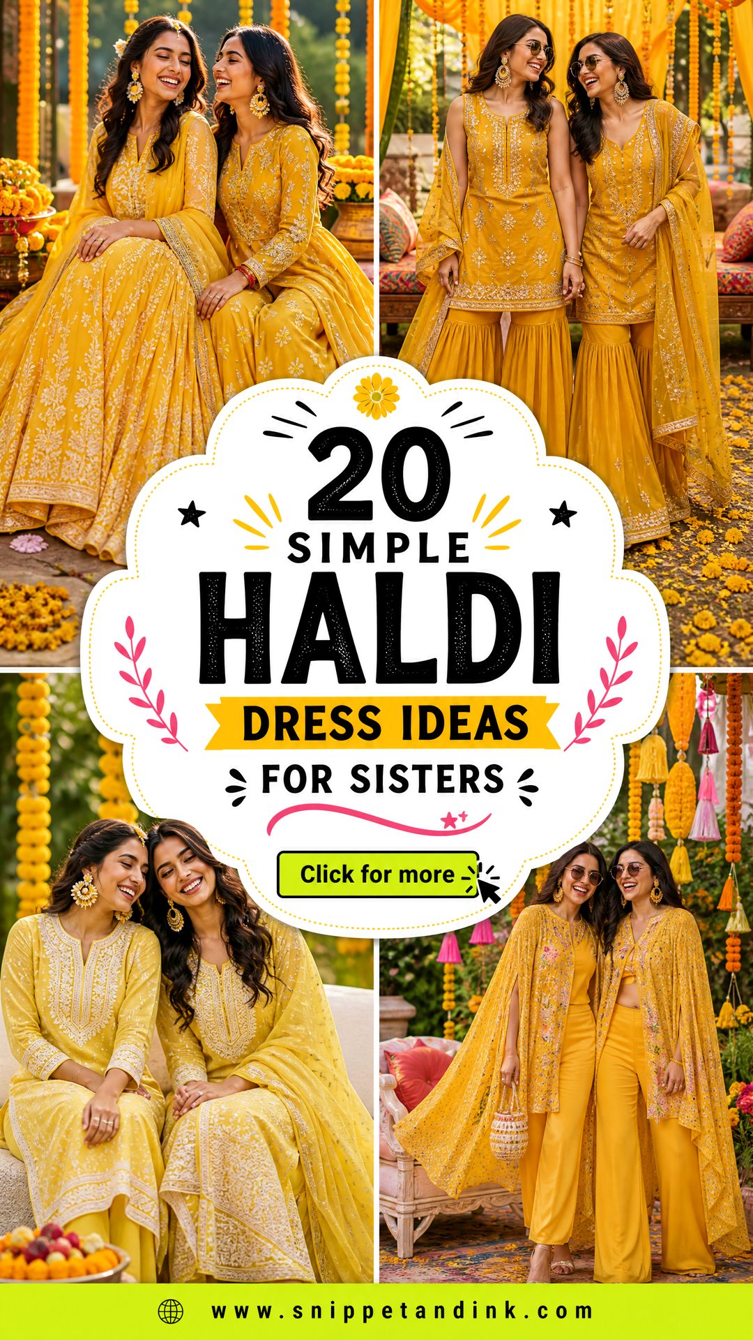 20 Simple Haldi Dress Ideas for Sisters for a Joyful Celebration - 20 Simple Haldi Dress Ideas for Sisters for a Joyful Celebration