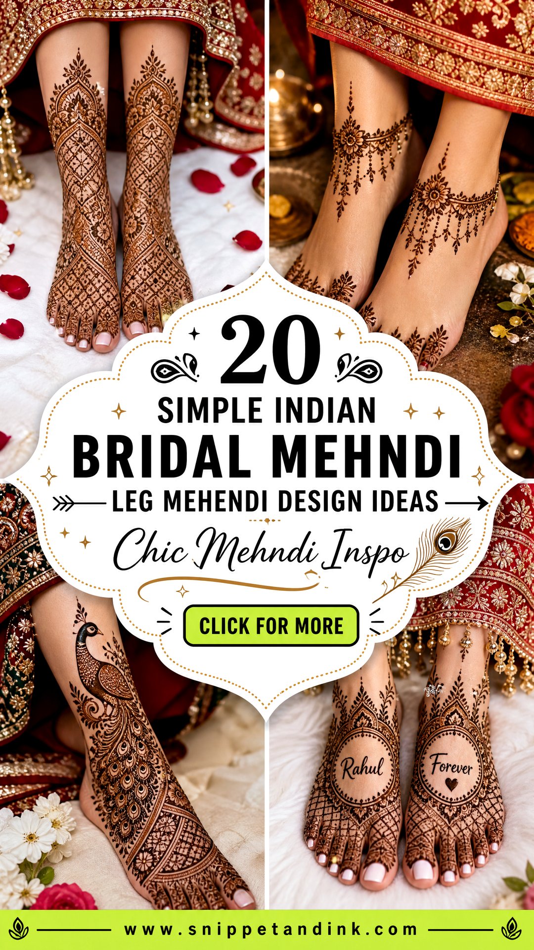 20 Simple Indian Bridal Mehndi Leg Mehendi Design Ideas Chic - 20 Simple Indian Bridal Mehndi Leg Mehendi Design Ideas: Chic