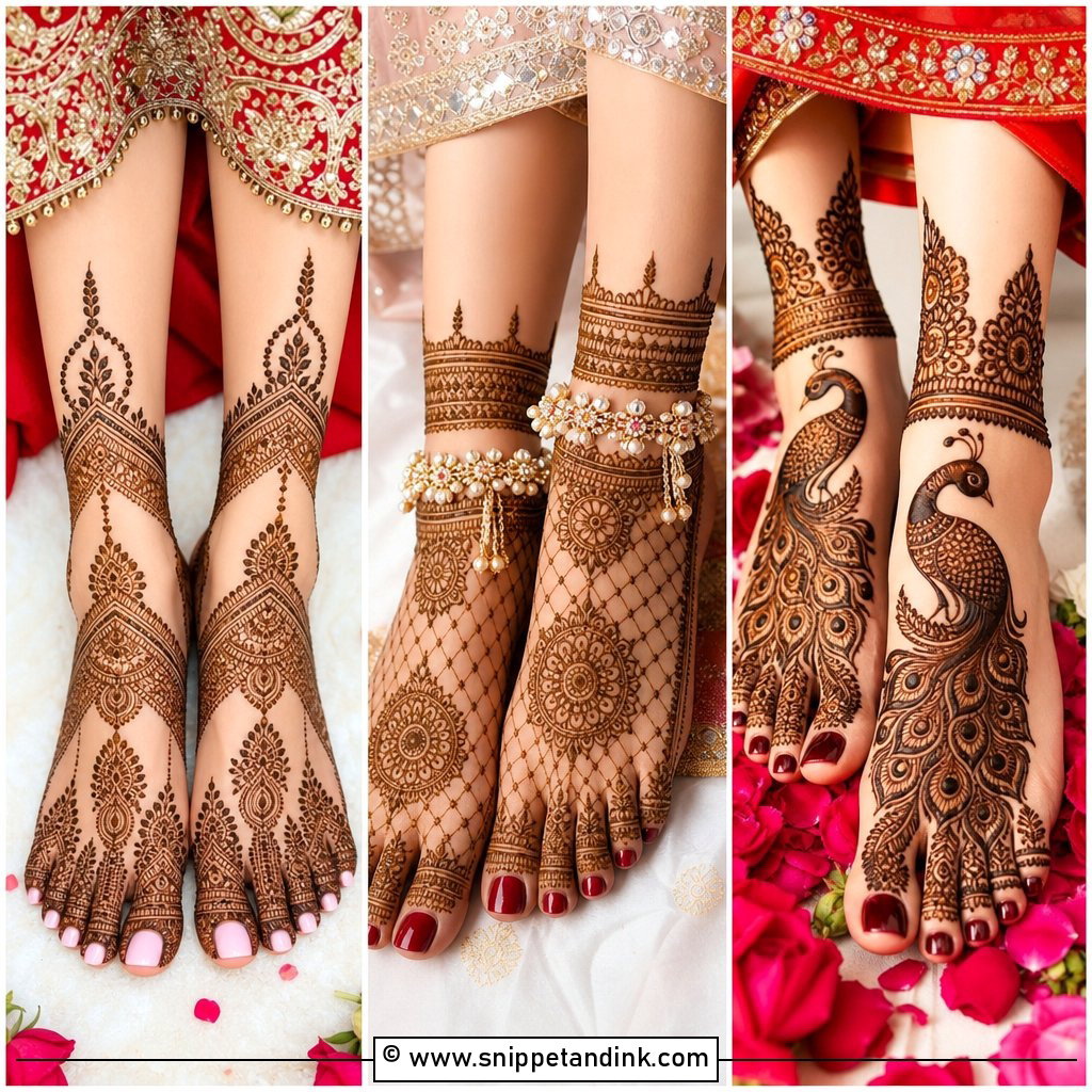 20 Simple Indian Bridal Mehndi Leg Mehendi Design Ideas Chic