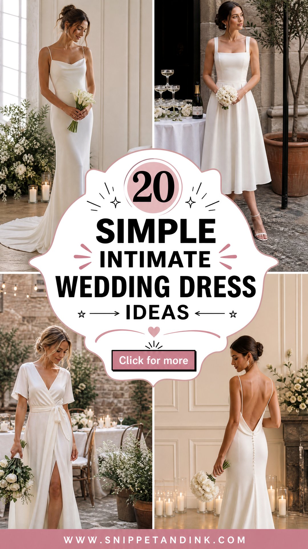 20 Simple Intimate Wedding Dress Ideas for Modern Brides - 20 Simple Intimate Wedding Dress Ideas for Modern Brides