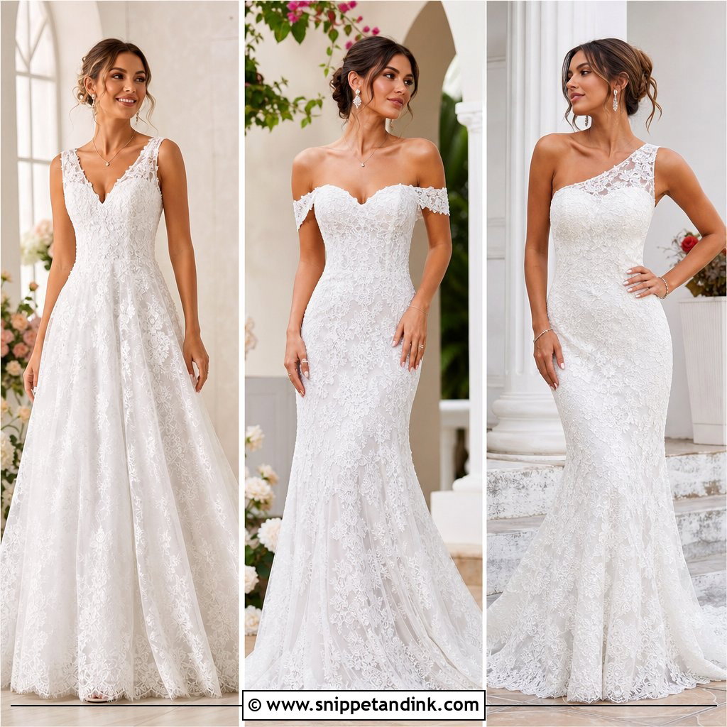 20 Simple Lace Gown Ideas for Timeless Bridal Romance