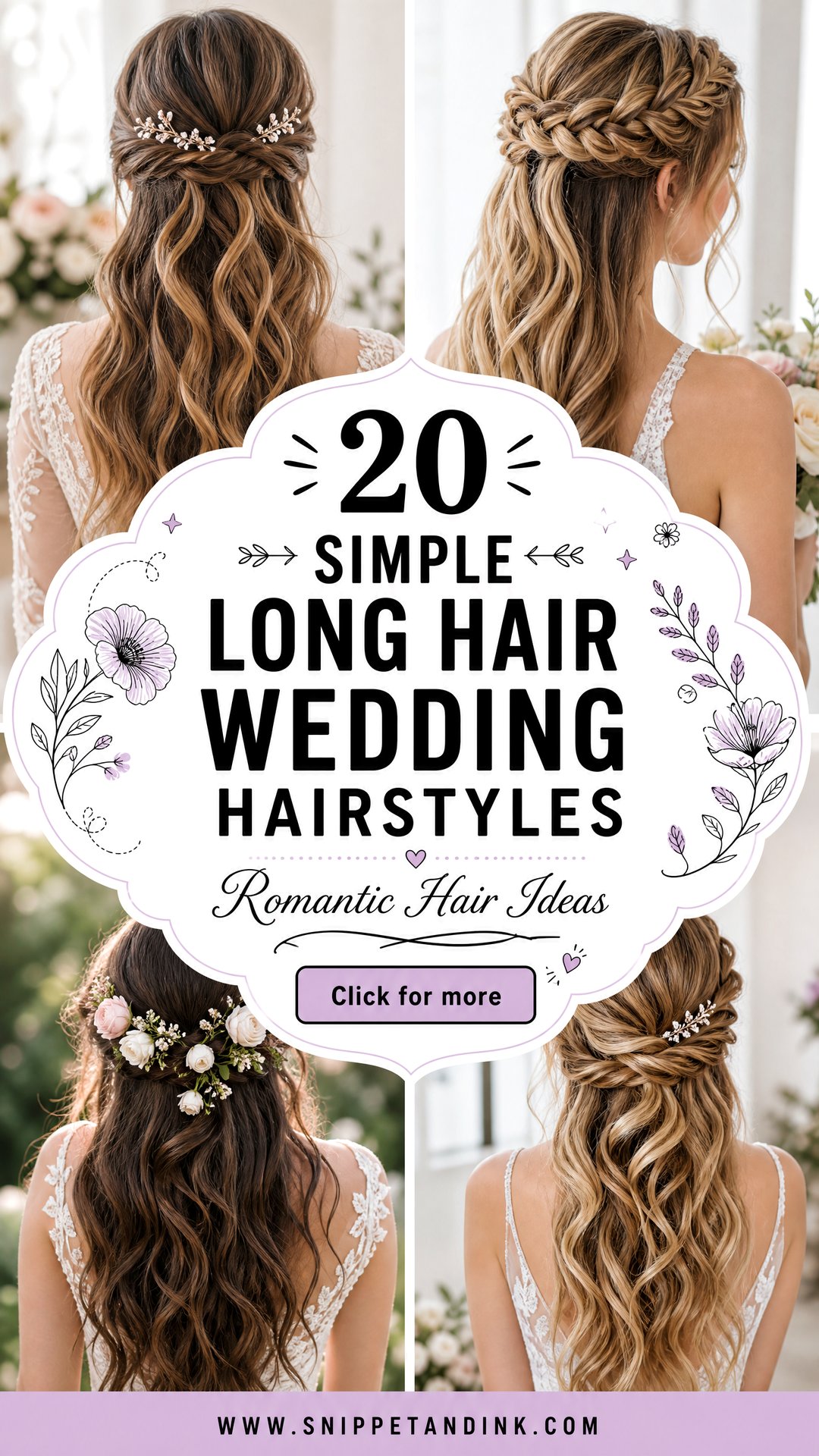 20 Simple Long Hair Wedding Hairstyles Romantic Ideas - 20 Simple Long Hair Wedding Hairstyles: Romantic Ideas