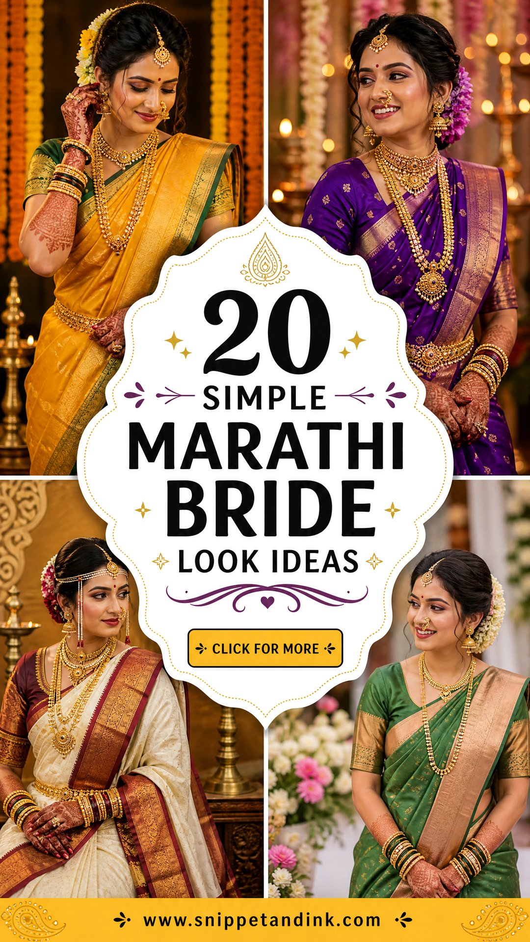20 Simple Marathi Bride Look Ideas for a Timeless Glow - 20 Simple Marathi Bride Look Ideas for a Timeless Glow