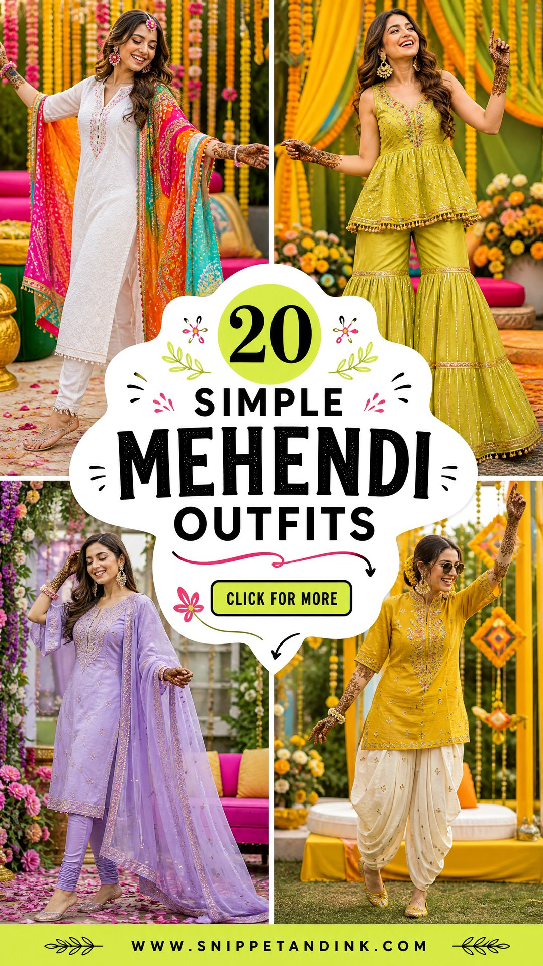 20 Simple Mehendi Outfits for Effortless Celebration Style - 20 Simple Mehendi Outfits for Effortless Celebration Style