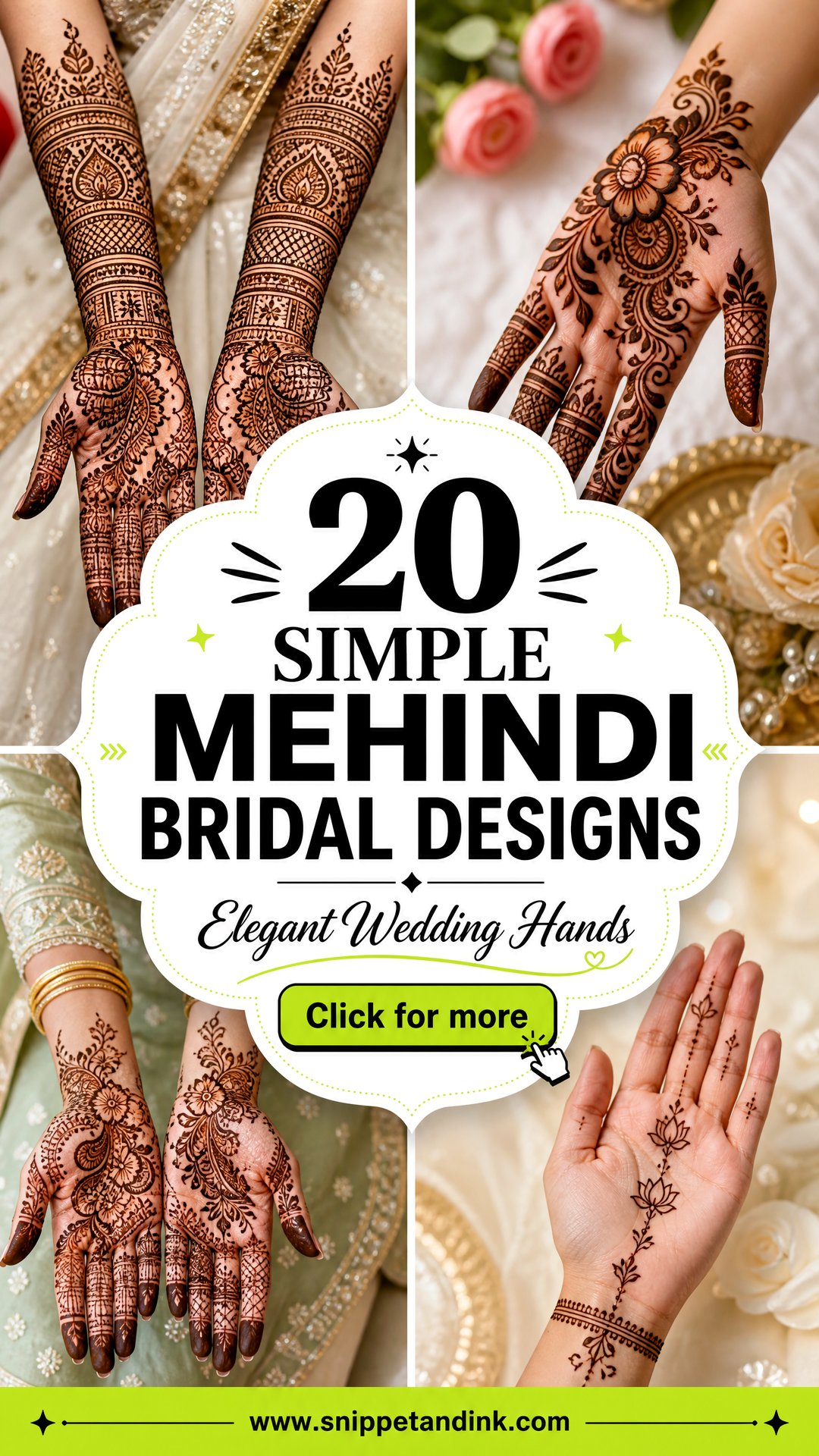 20 Simple Mehindi Bridal Designs for Elegant Wedding Hands - 20 Simple Mehindi Bridal Designs for Elegant Wedding Hands