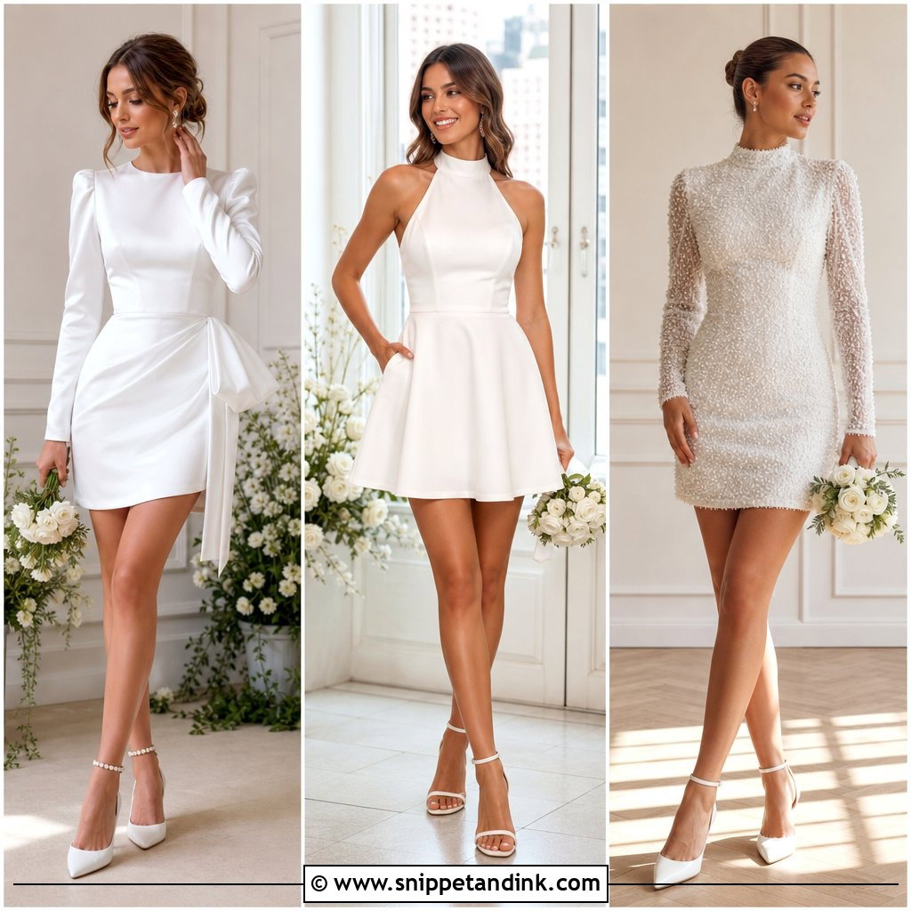 20 Simple Mini Wedding Dress Ideas for Chic City Brides