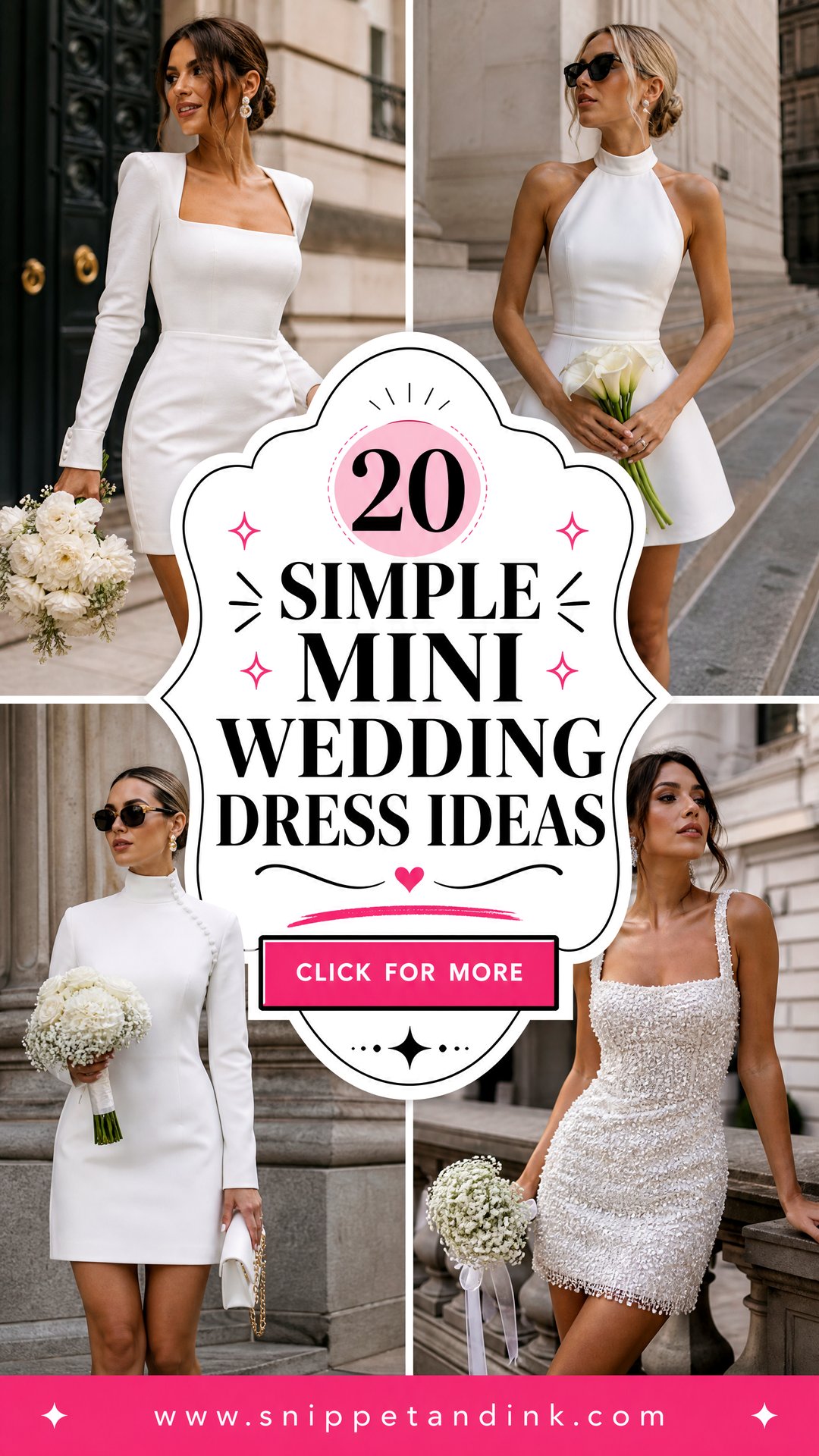 20 Simple Mini Wedding Dress Ideas for Chic City Brides - 20 Simple Mini Wedding Dress Ideas for Chic City Brides