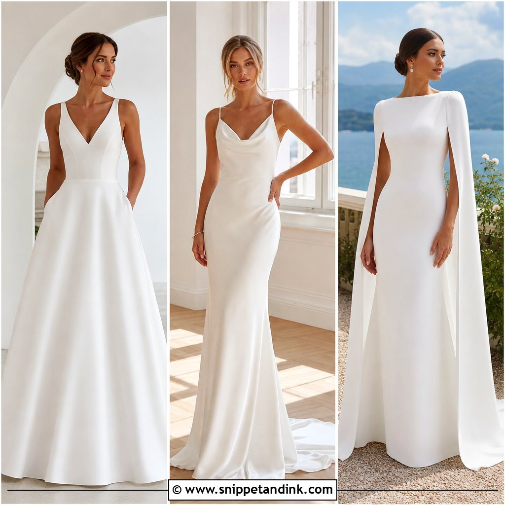 20 Simple Minimalist Wedding Dress Ideas for Modern Brides