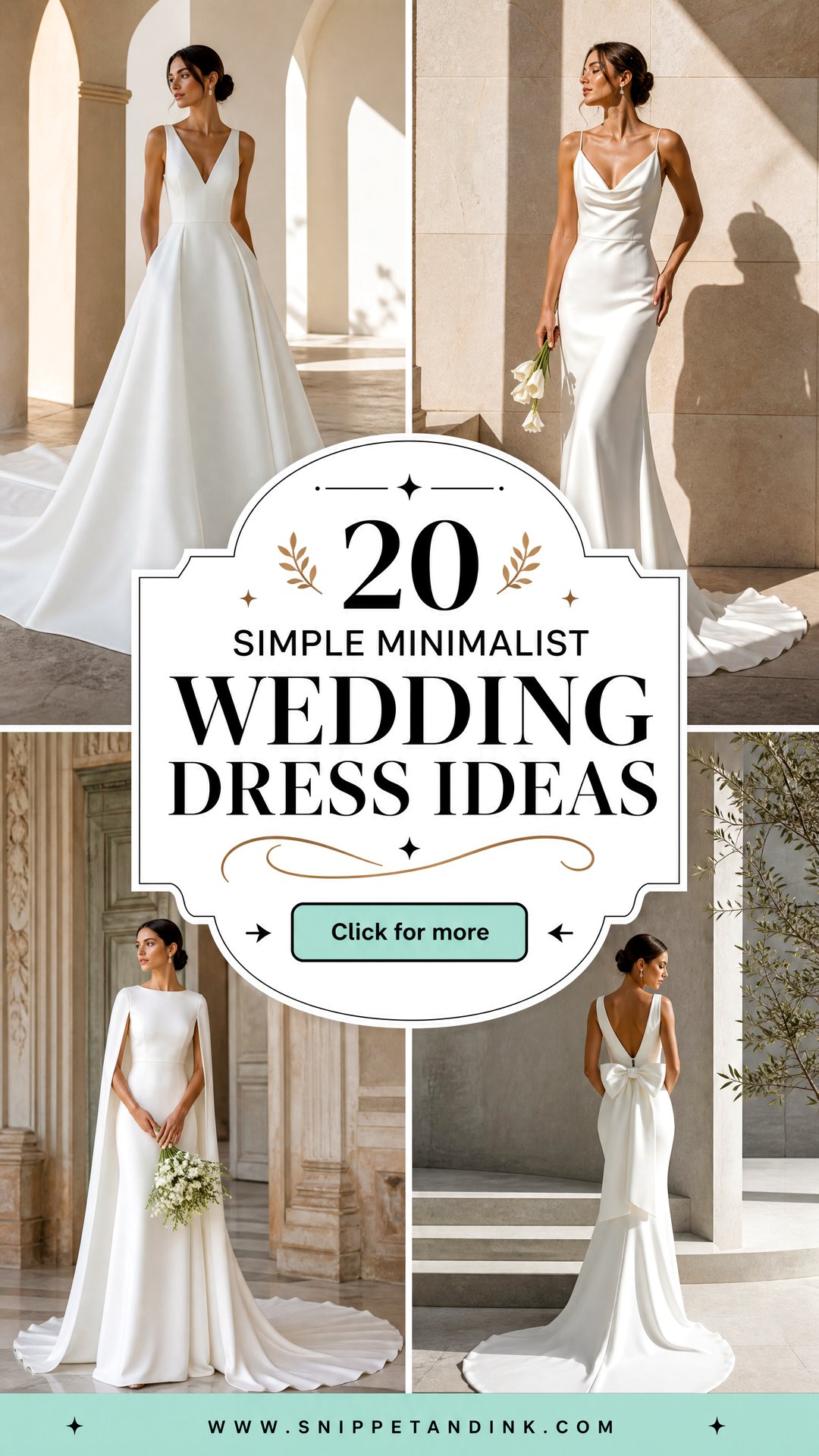 20 Simple Minimalist Wedding Dress Ideas for Modern Brides - 20 Simple Minimalist Wedding Dress Ideas for Modern Brides