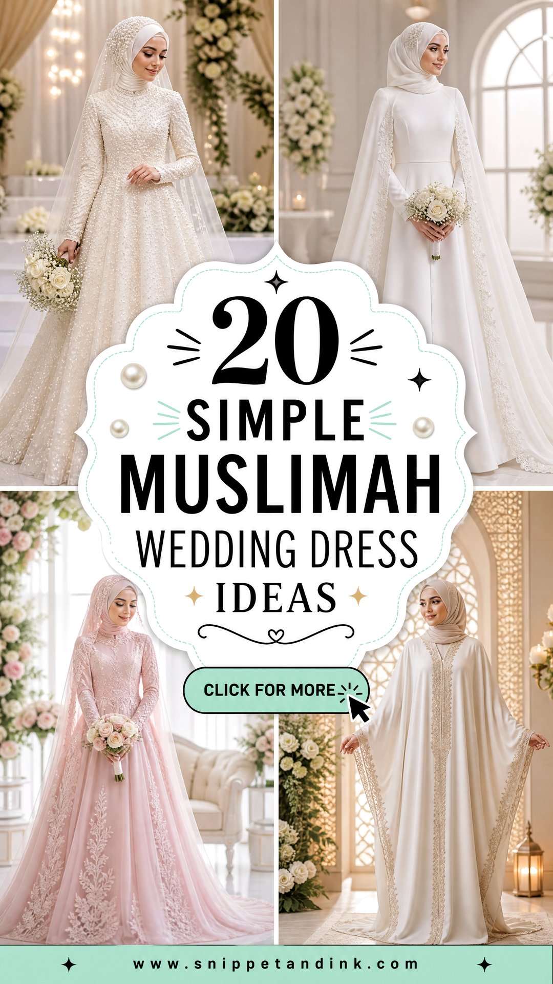 20 Simple Muslimah Wedding Dress Ideas for Modern Brides - 20 Simple Muslimah Wedding Dress Ideas for Modern Brides