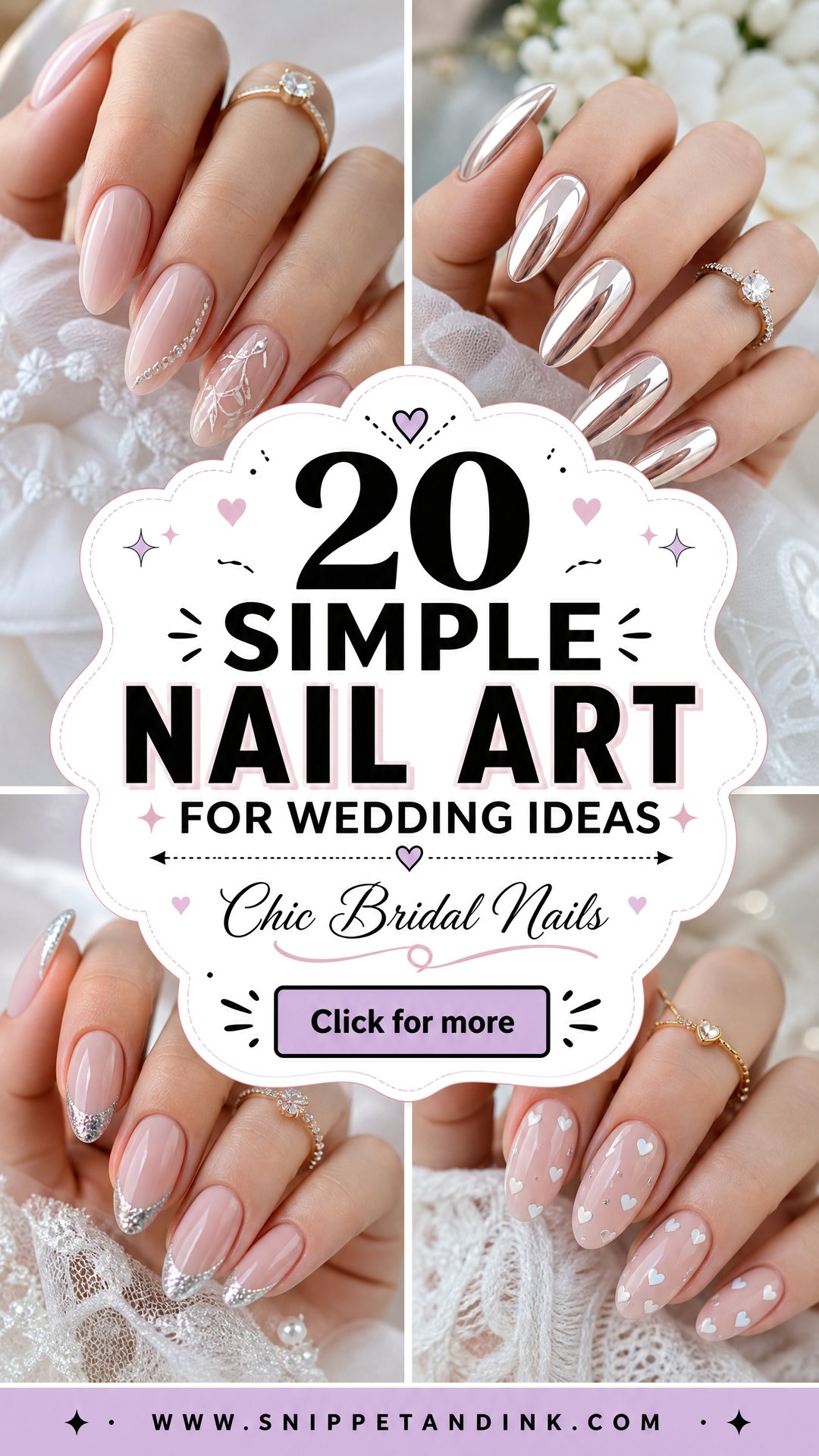 20 Simple Nail Art for Wedding Ideas for Chic Brides Today - 20 Simple Nail Art for Wedding Ideas for Chic Brides Today