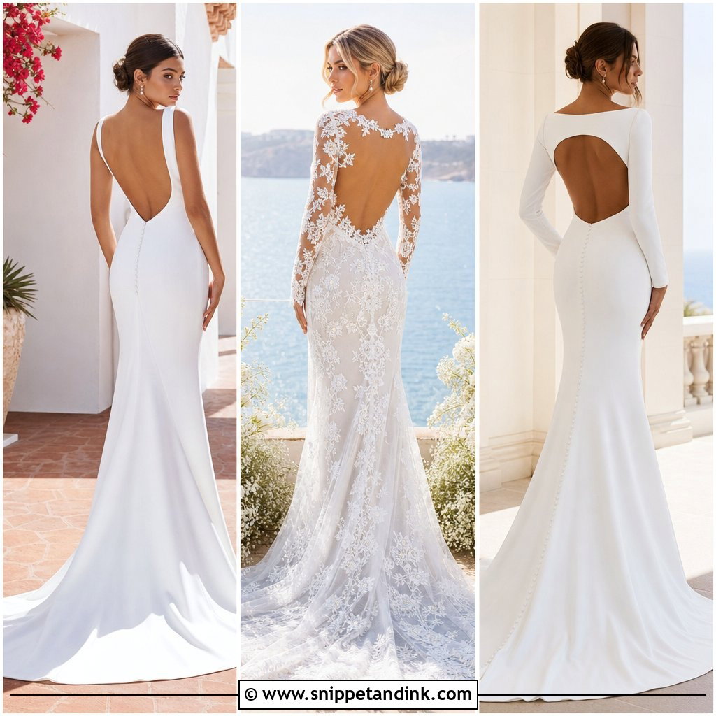 20 Simple Open Back Wedding Dress Ideas Brides Will Love