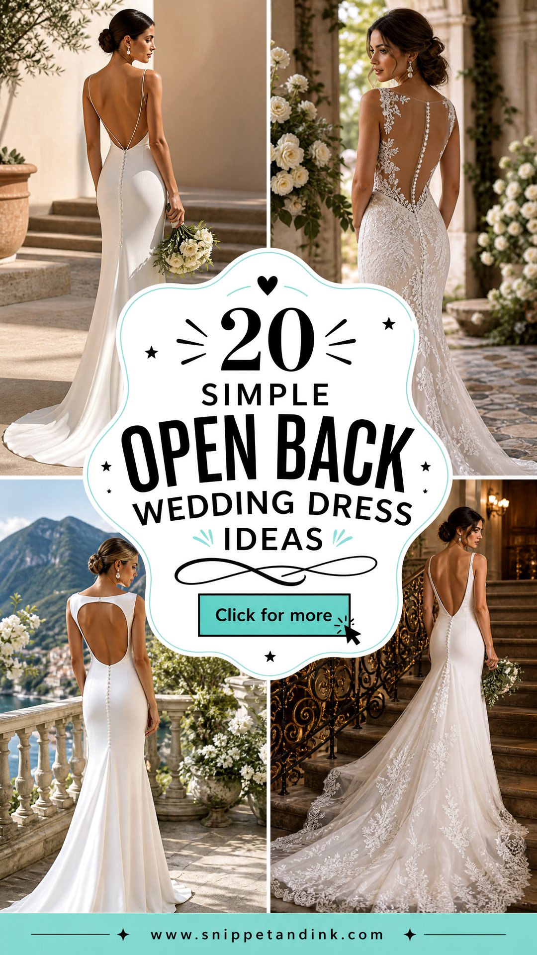 20 Simple Open Back Wedding Dress Ideas Brides Will Love - 20 Simple Open Back Wedding Dress Ideas Brides Will Love