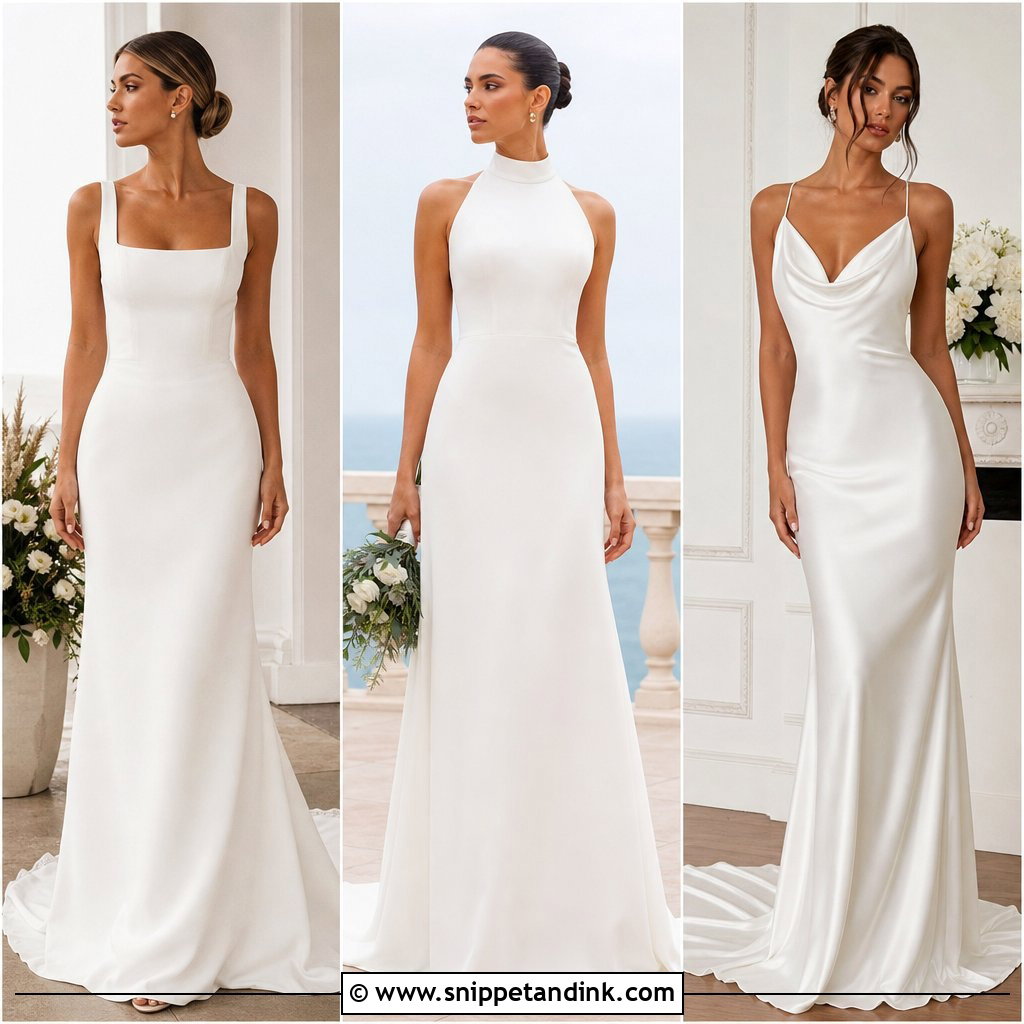 20 Simple Sleek Wedding Dress Ideas for Modern Brides