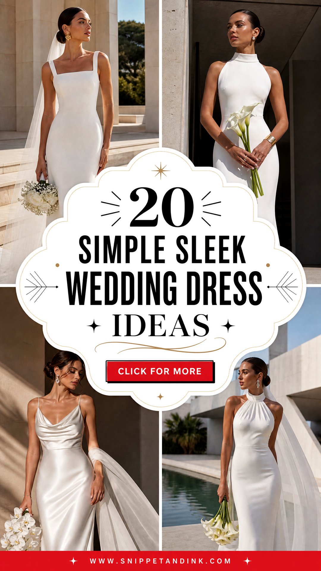 20 Simple Sleek Wedding Dress Ideas for Modern Brides - 20 Simple Sleek Wedding Dress Ideas for Modern Brides