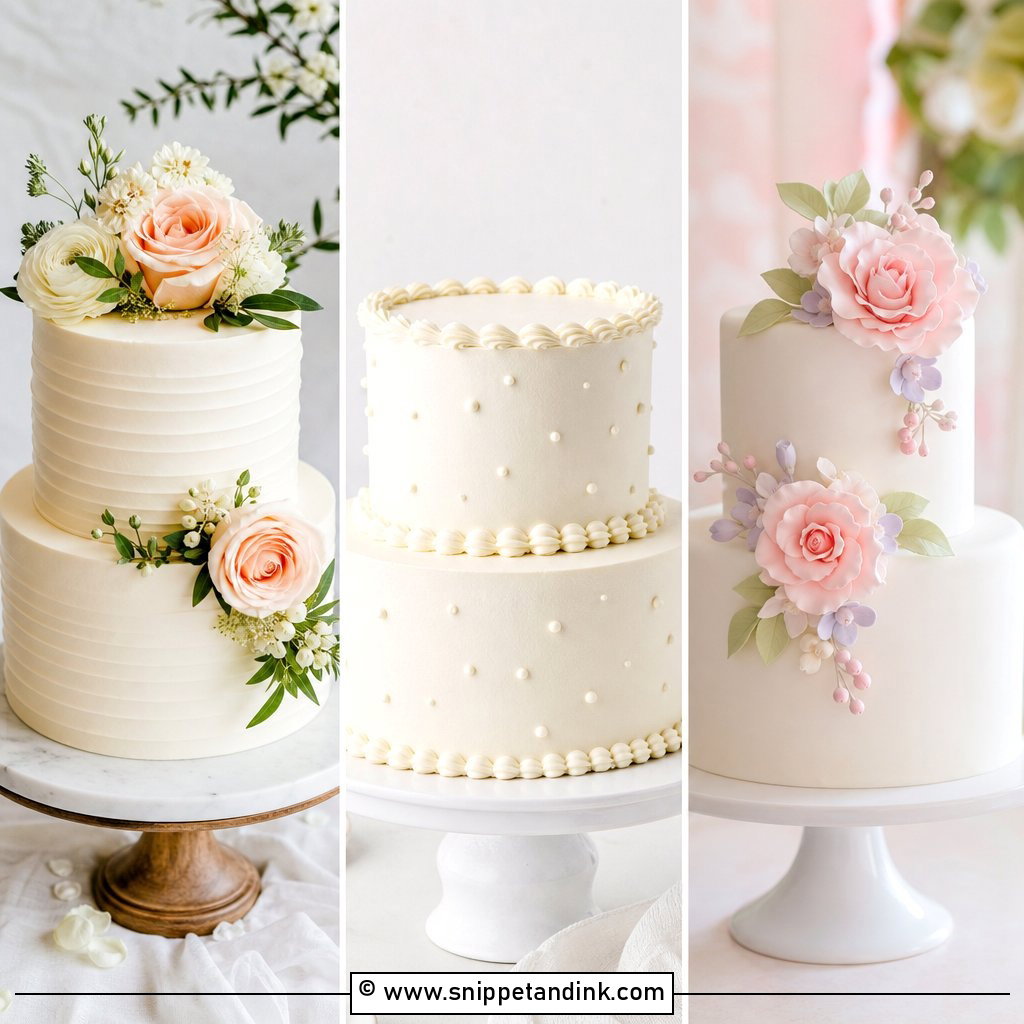 20 Simple Small Two Tier Wedding Cake Ideas for Intimate Days