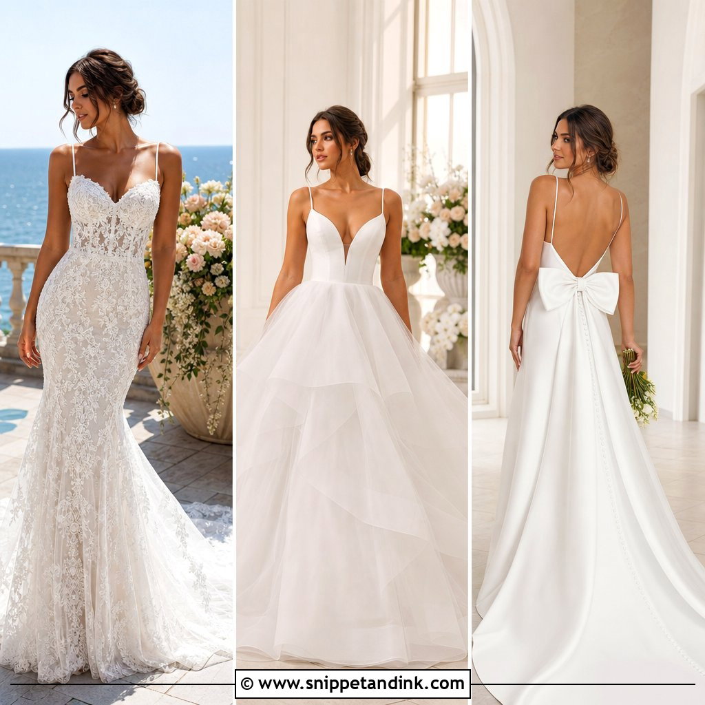 20 Simple Spaghetti Strap Wedding Dress Ideas Brides Love