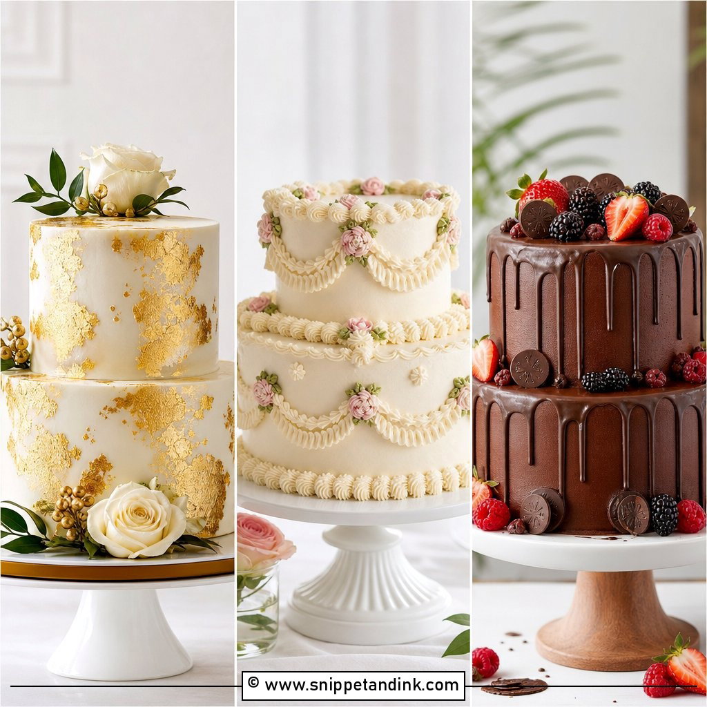 20 Simple Two Tier Wedding Cake Ideas for Chic Receptions