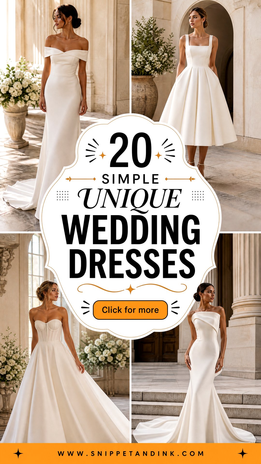 20 Simple Unique Wedding Dresses for a Standout Bridal Look - 20 Simple Unique Wedding Dresses for a Standout Bridal Look