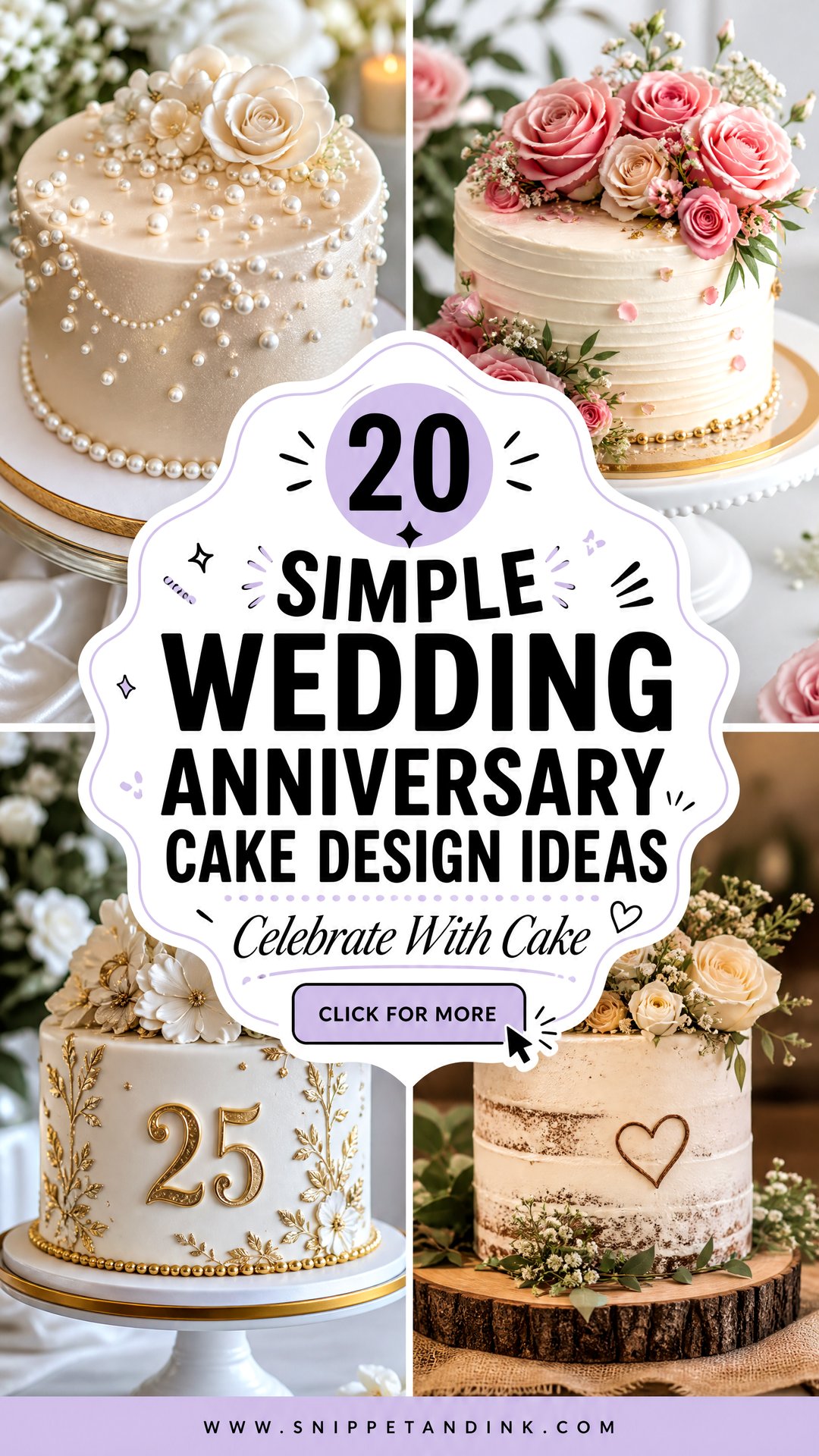 20 Simple Wedding Anniversary Cake Design Ideas to Try - 20 Simple Wedding Anniversary Cake Design Ideas to Try