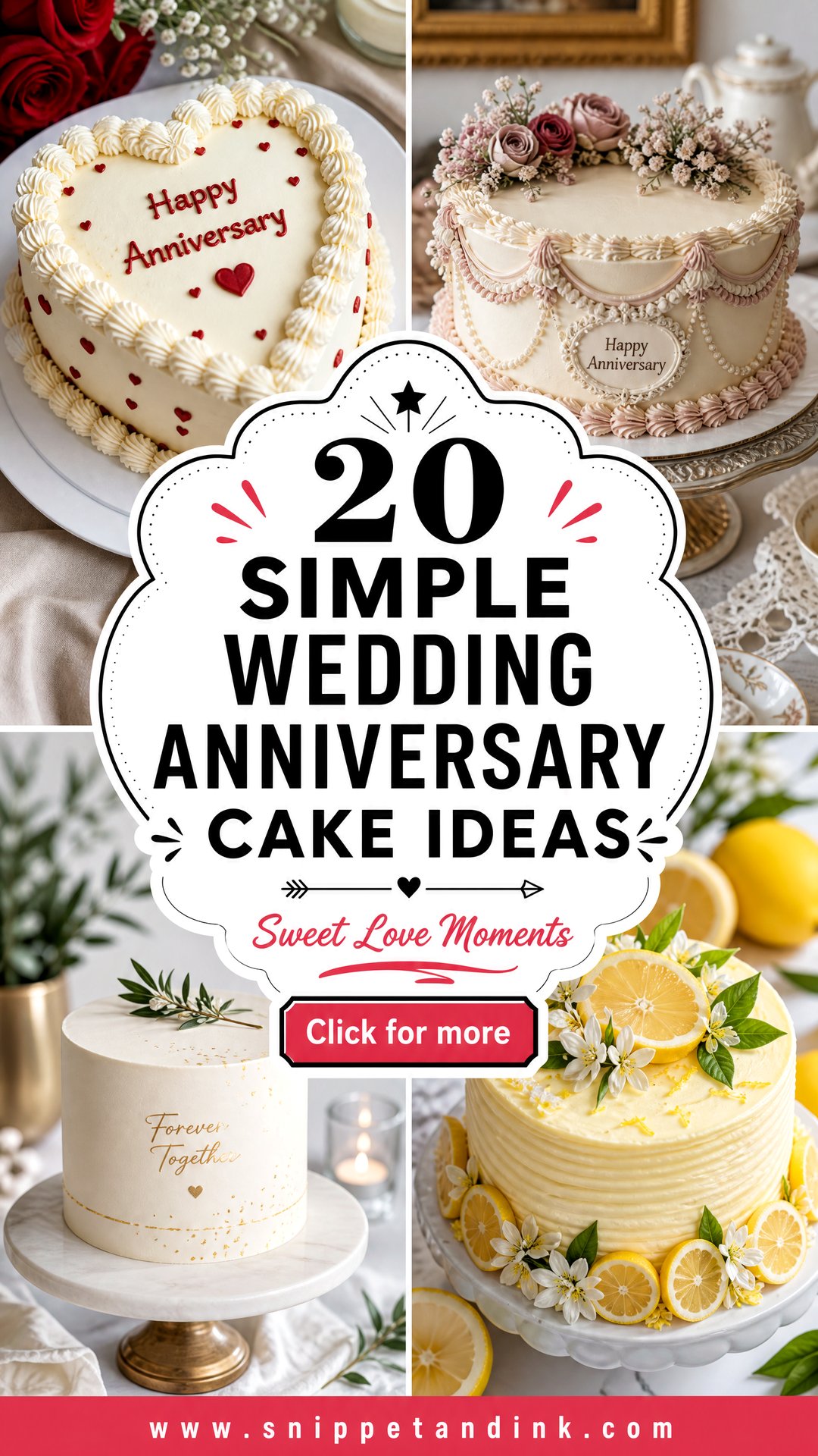 20 Simple Wedding Anniversary Cake Ideas for Sweet Moments - 20 Simple Wedding Anniversary Cake Ideas for Sweet Moments