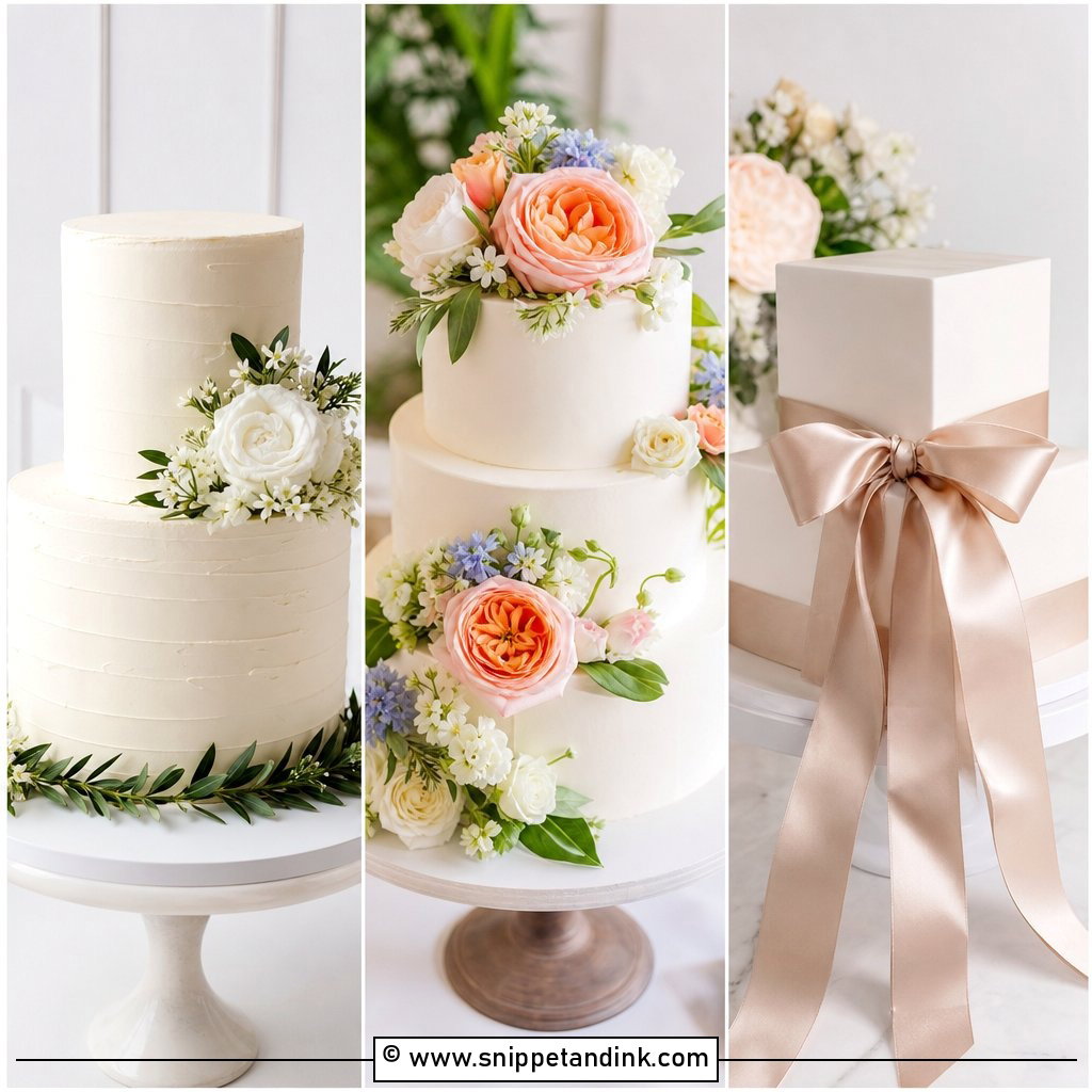 20 Simple Wedding Cake Decor Ideas for Elegant Receptions