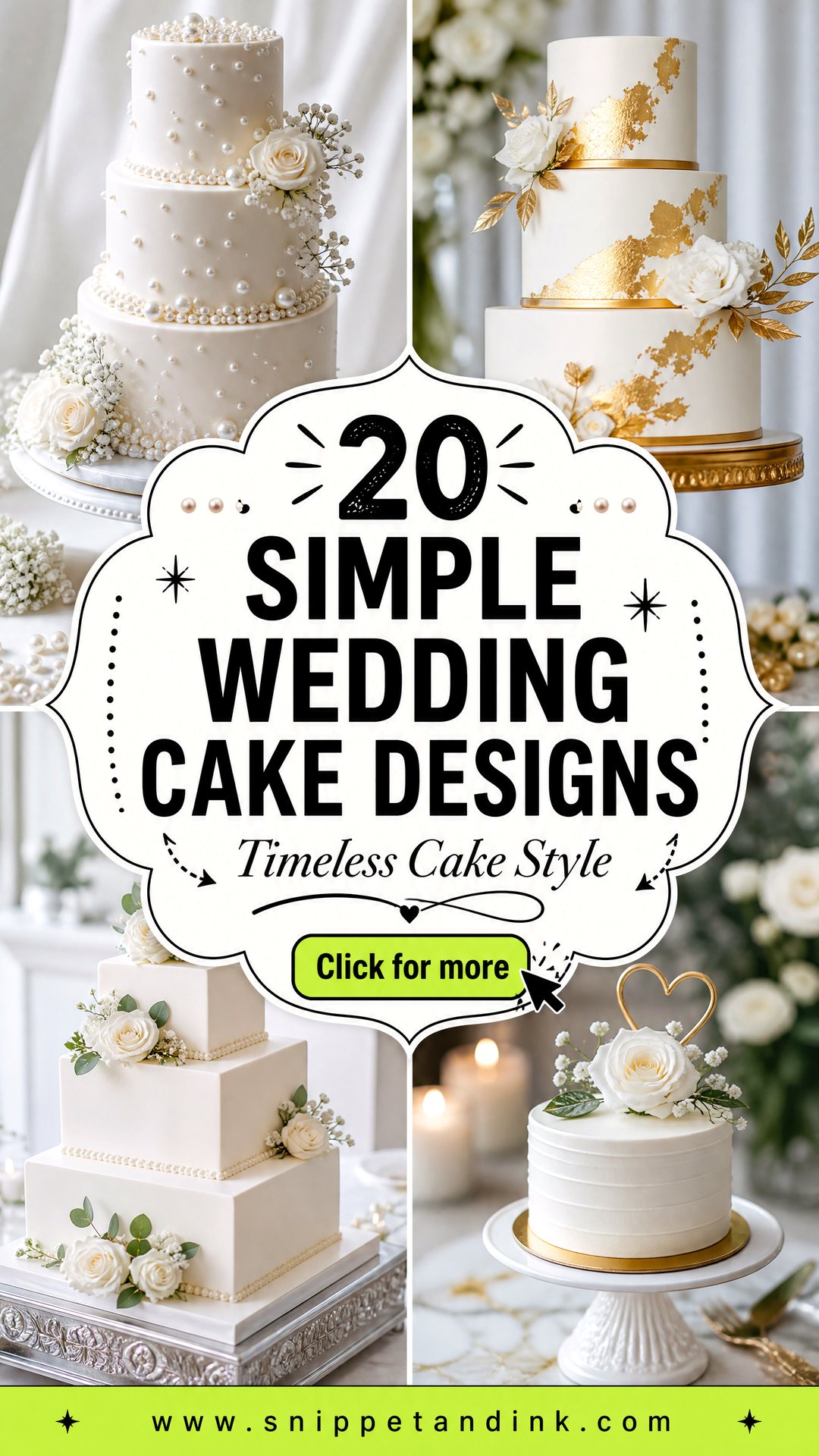 20 Simple Wedding Cake Designs for Timeless Style - 20 Simple Wedding Cake Designs for Timeless Style