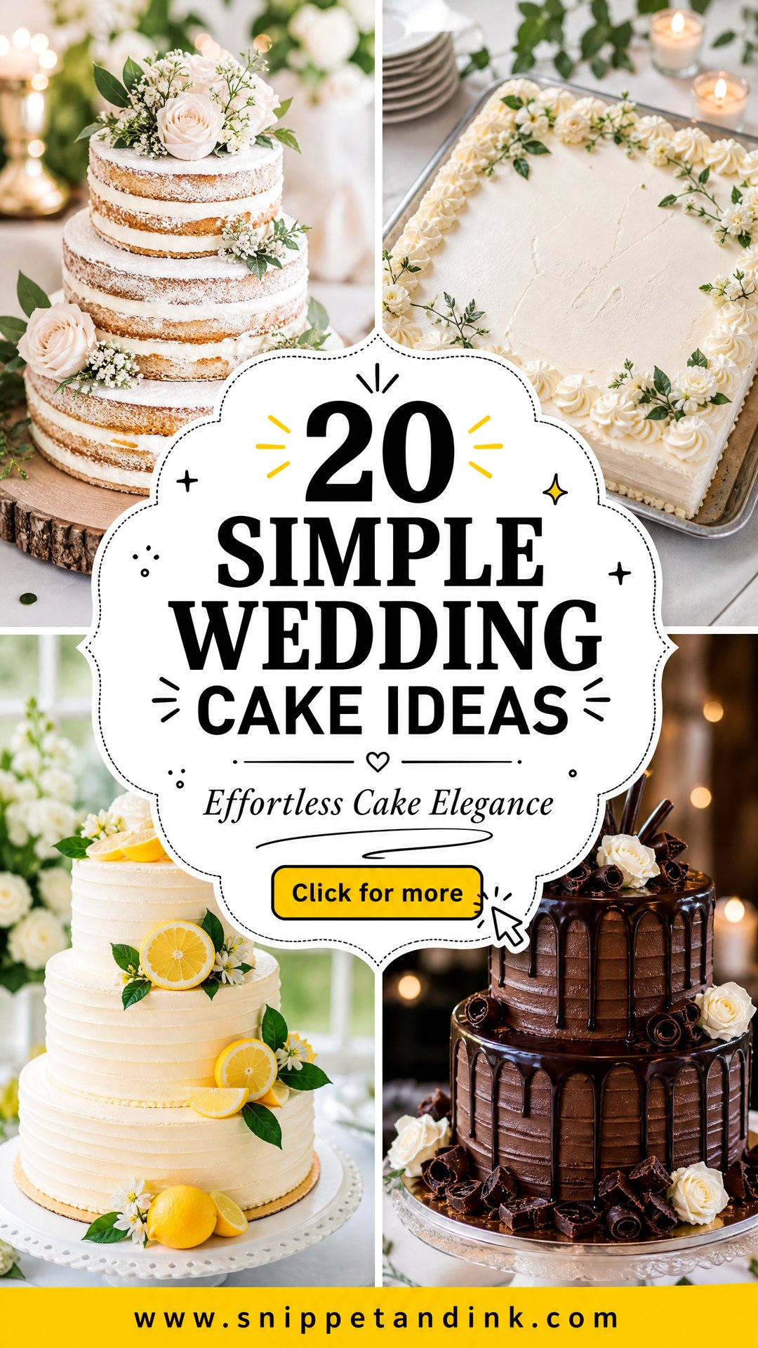 20 Simple Wedding Cake Ideas for Effortless Elegance - 20 Simple Wedding Cake Ideas for Effortless Elegance