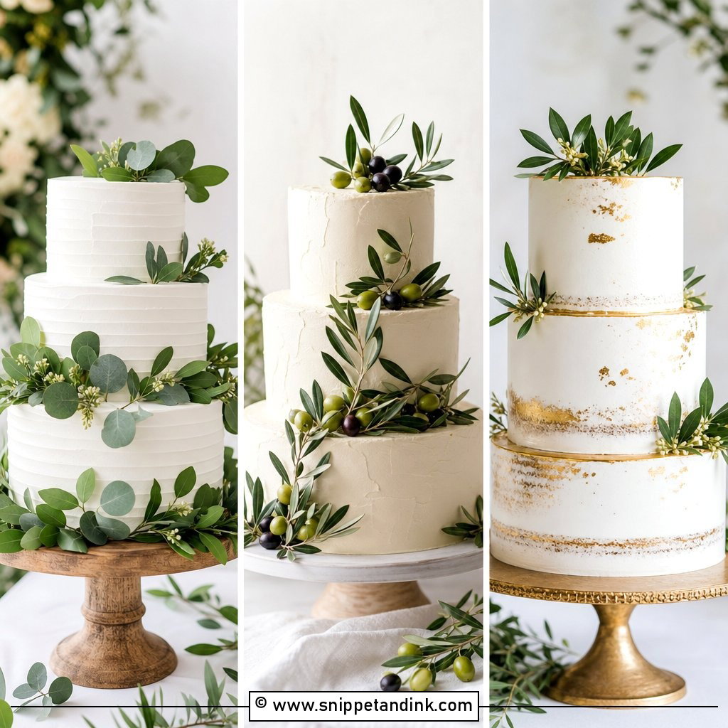 20 Simple Wedding Cakes with Greenery for Fresh Style