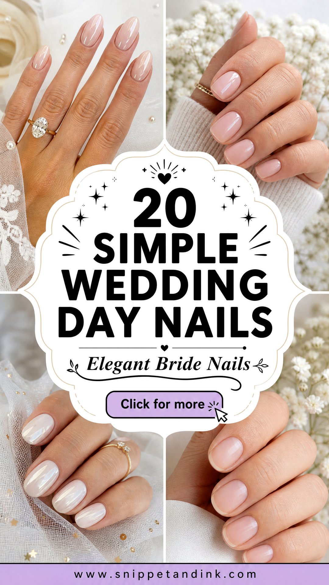 20 Simple Wedding Day Nails for Bride Elegant Ideas - 20 Simple Wedding Day Nails for Bride: Elegant Ideas