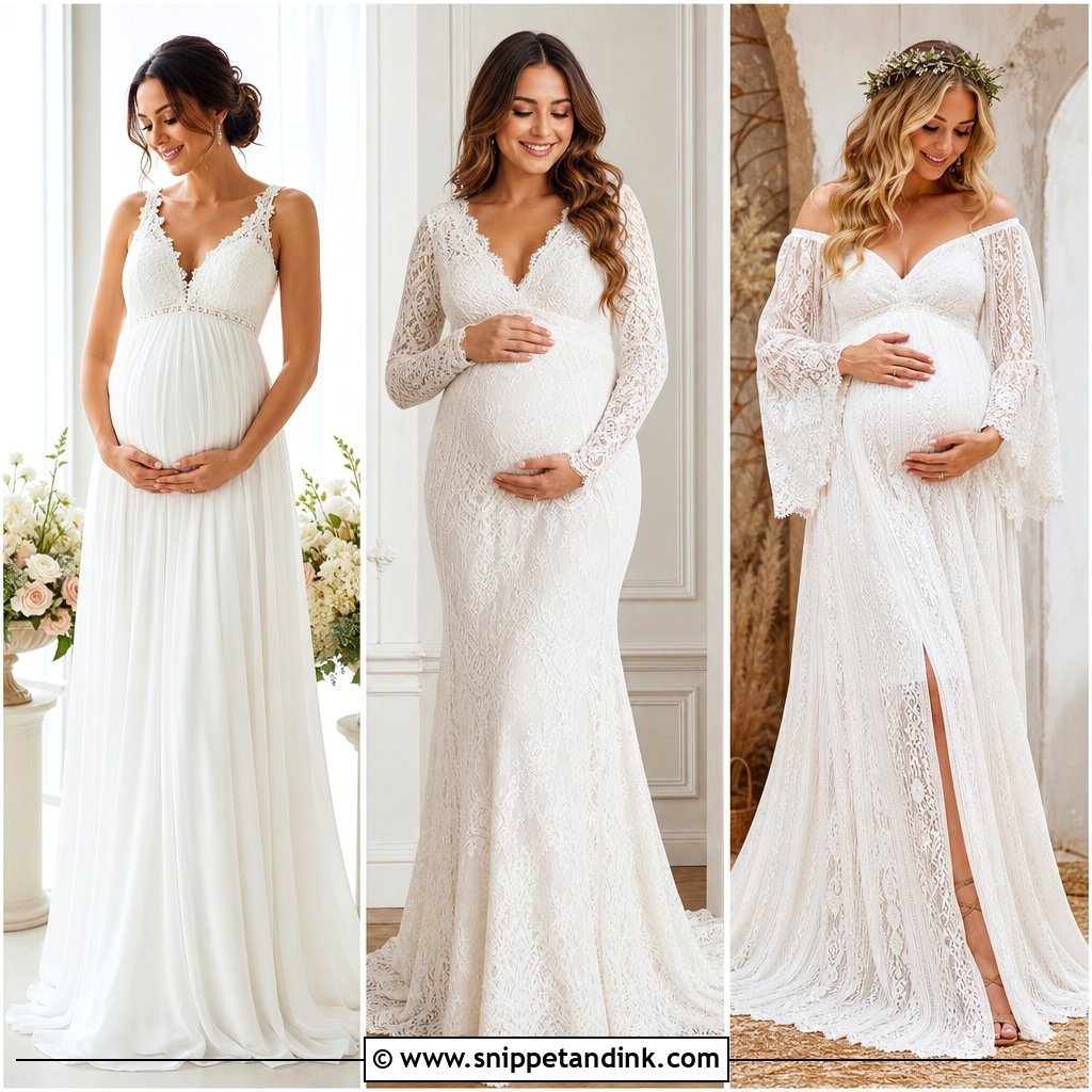 20 Simple Wedding Dress for Pregnant Bride Ideas for Modern Moms