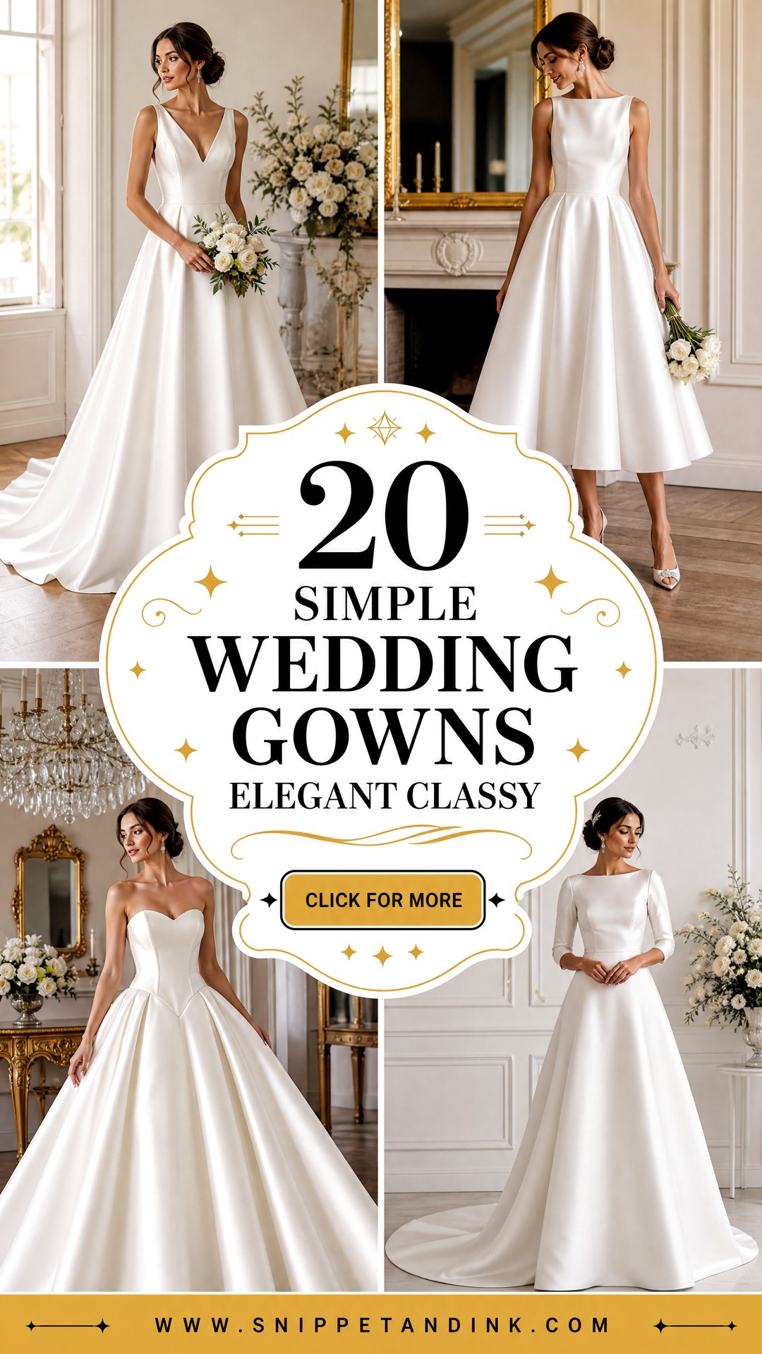 20 Simple Wedding Gowns Elegant Classy for Timeless Brides - 20 Simple Wedding Gowns Elegant Classy for Timeless Brides