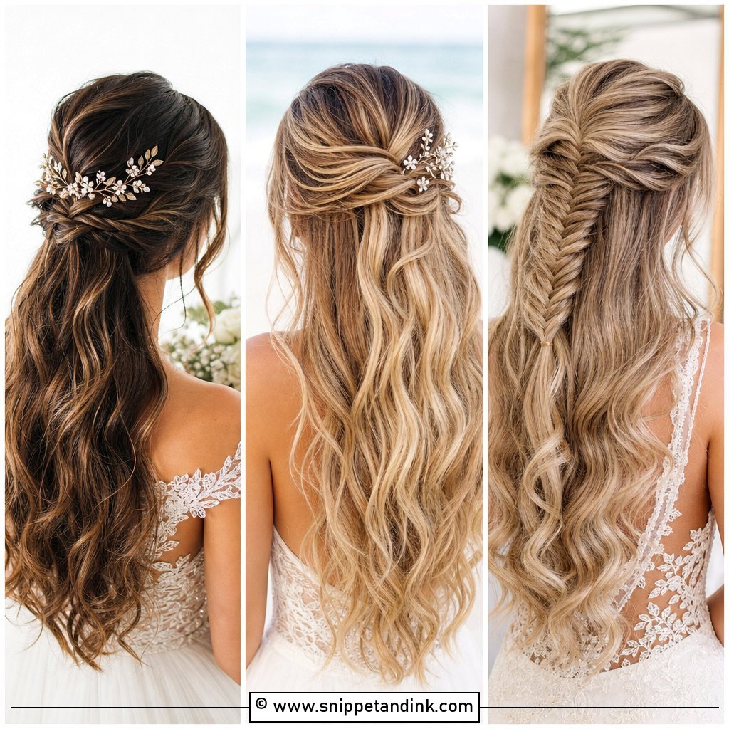 20 Simple Wedding Hair Down Ideas Brides Love for Soft Glam