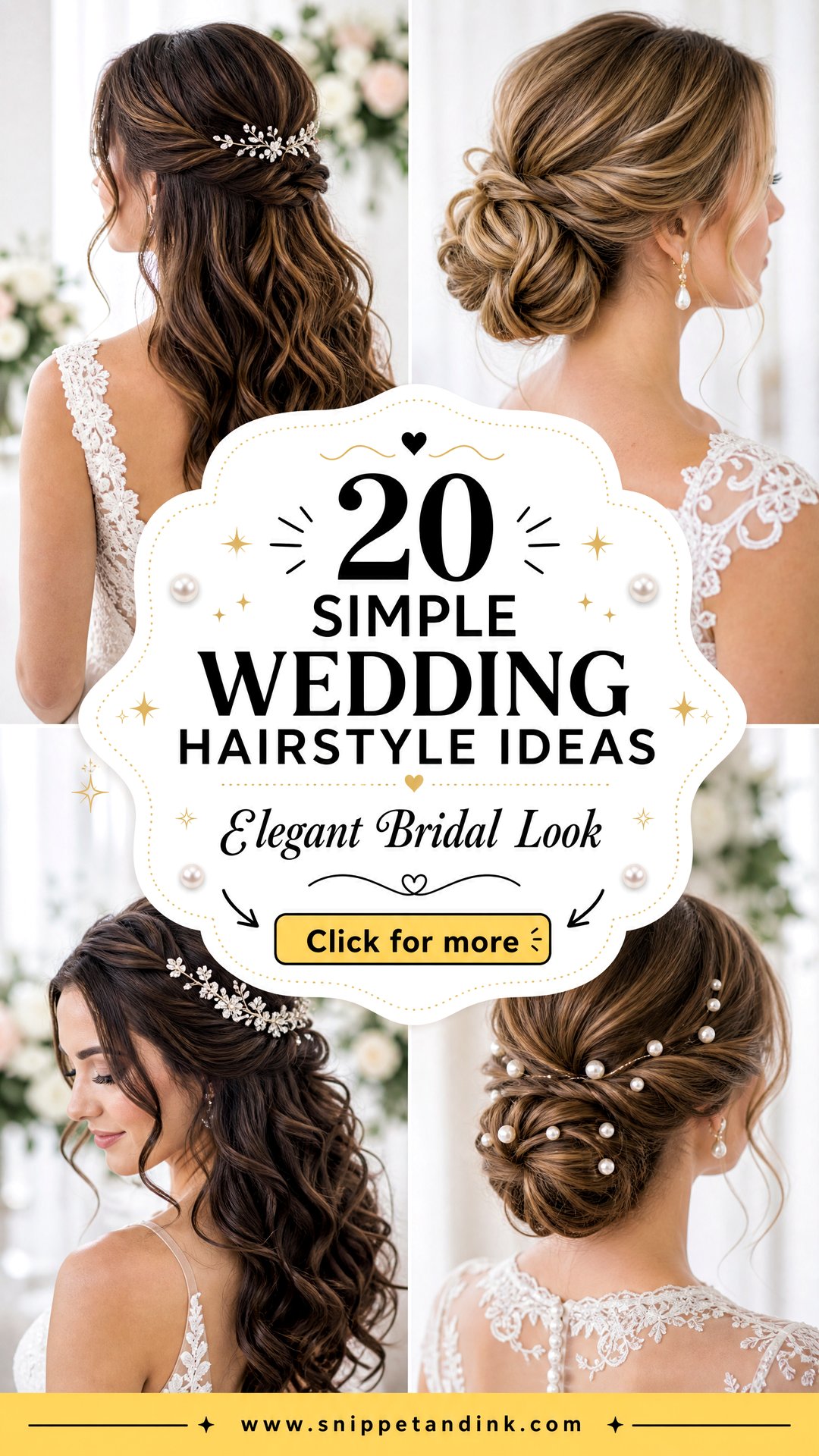 20 Simple Wedding Hairstyle Ideas for an Elegant Bridal Look - 20 Simple Wedding Hairstyle Ideas for an Elegant Bridal Look