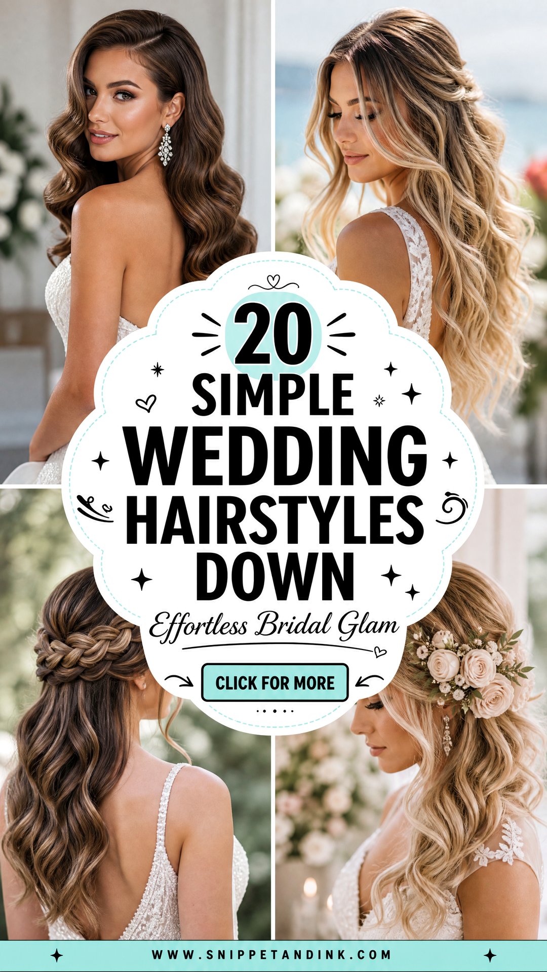 20 Simple Wedding Hairstyles Down for Effortless Glam - 20 Simple Wedding Hairstyles Down for Effortless Glam