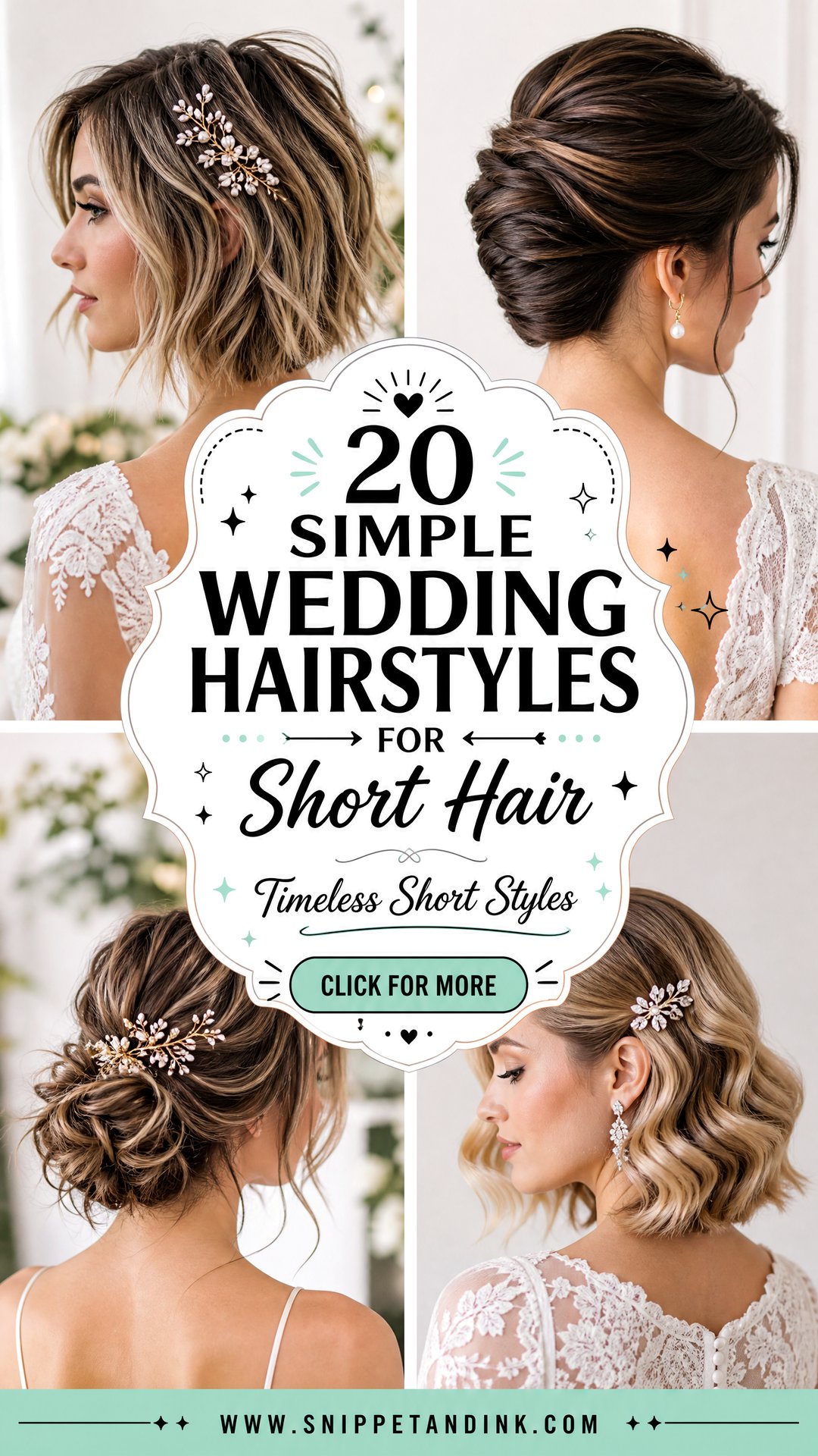 20 Simple Wedding Hairstyles for Short Hair Shoulder Length - 20 Simple Wedding Hairstyles for Short Hair Shoulder Length