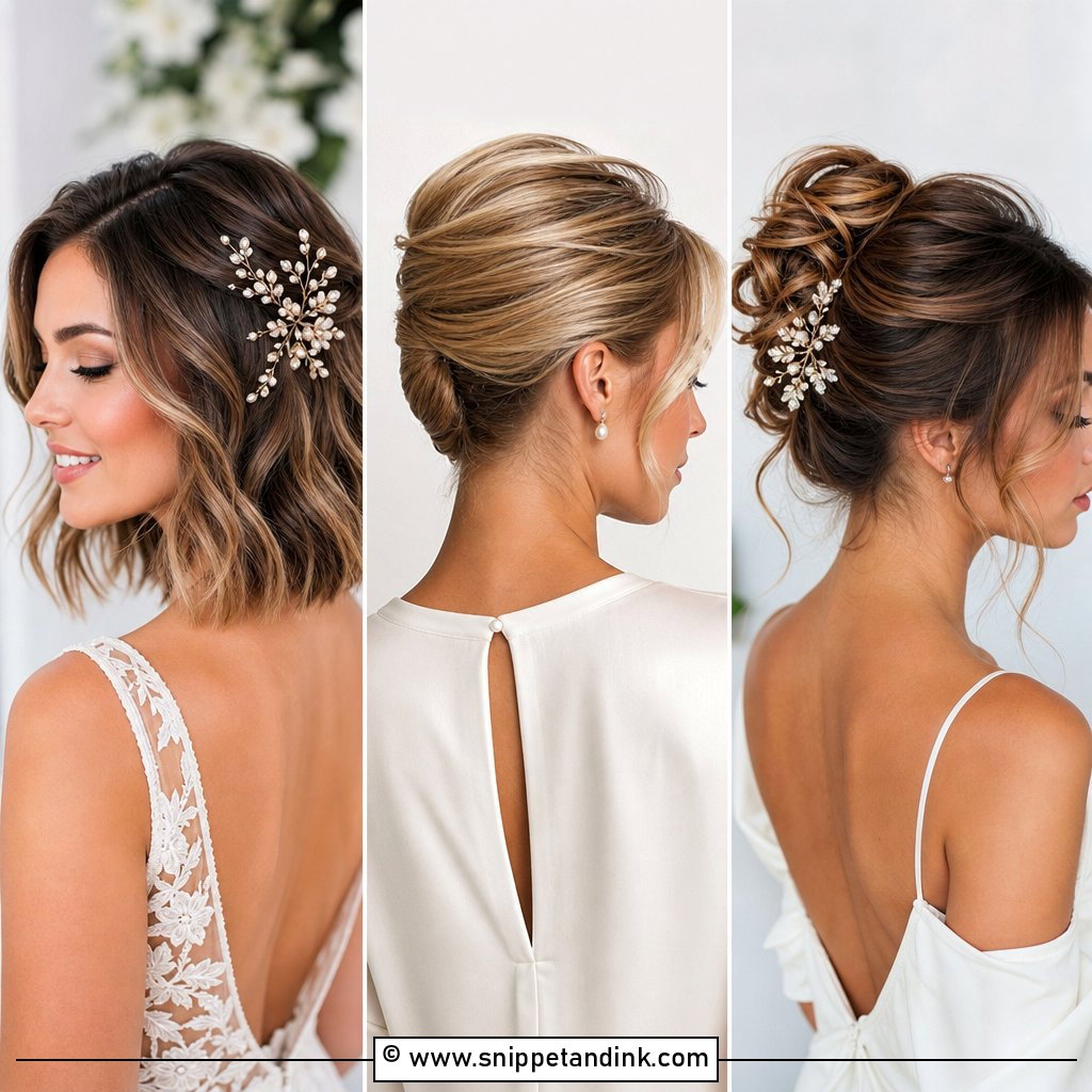 20 Simple Wedding Hairstyles for Short Hair Shoulder Length