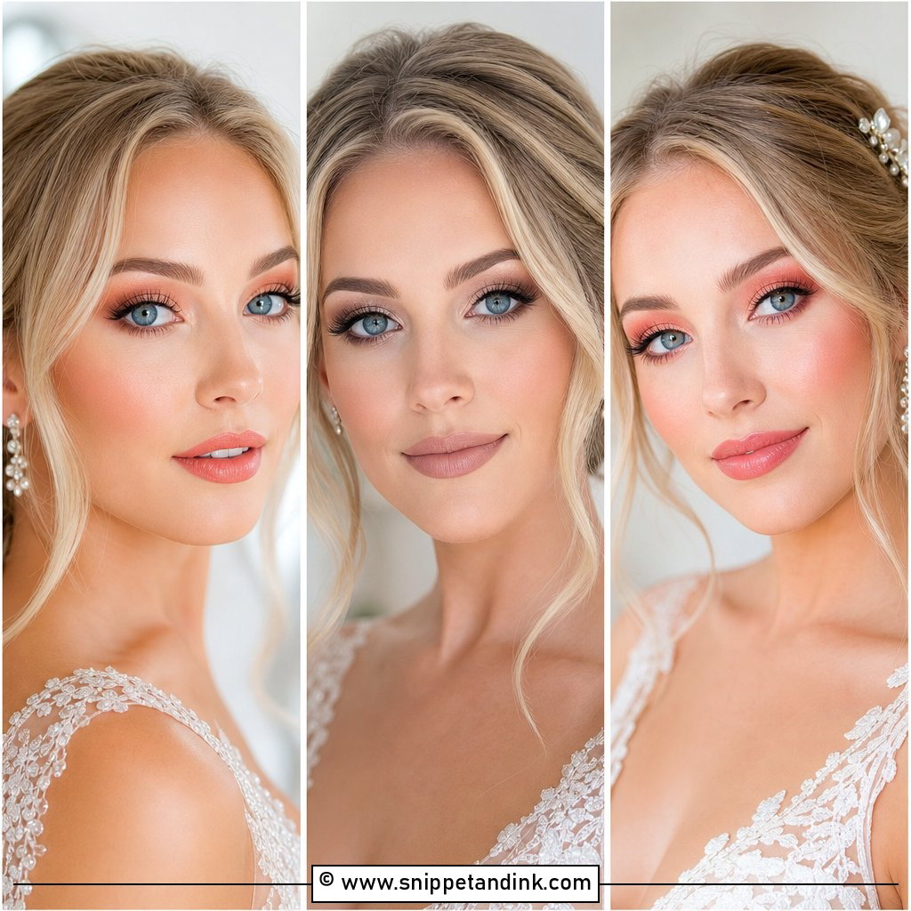 20 Simple Wedding Makeup for Blue Eyes to Look Radiant