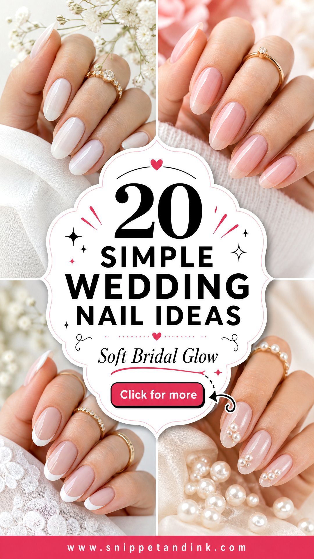 20 Simple Wedding Nail Ideas for a Soft Bridal Glow Today - 20 Simple Wedding Nail Ideas for a Soft Bridal Glow Today